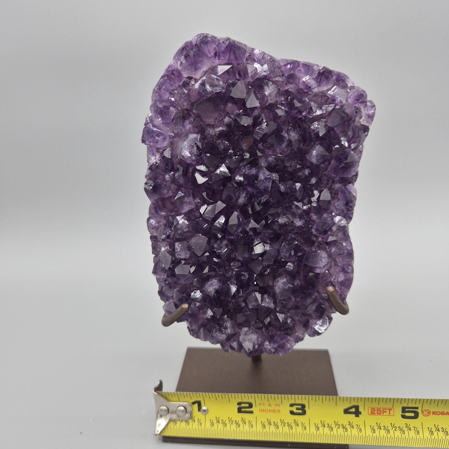 AAA+ Dark Amethyst & Blue Agate Freeform on Stand | Collector Grade Uruguayan Amethyst | Deep Purple Crystal Specimen | Luxury Crystal Decor Crystal Hoarder