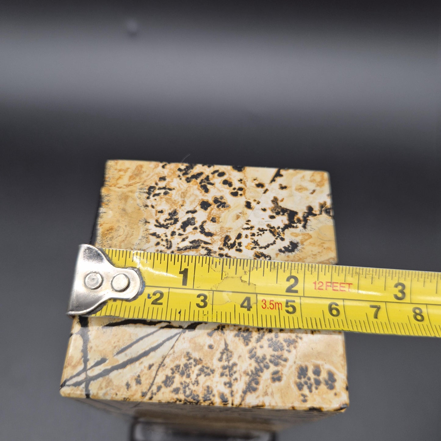 AAA+ Picture Jasper on Wood Base | Natural Scenic Stone Display | 3.16 lbs Crystal Hoarder