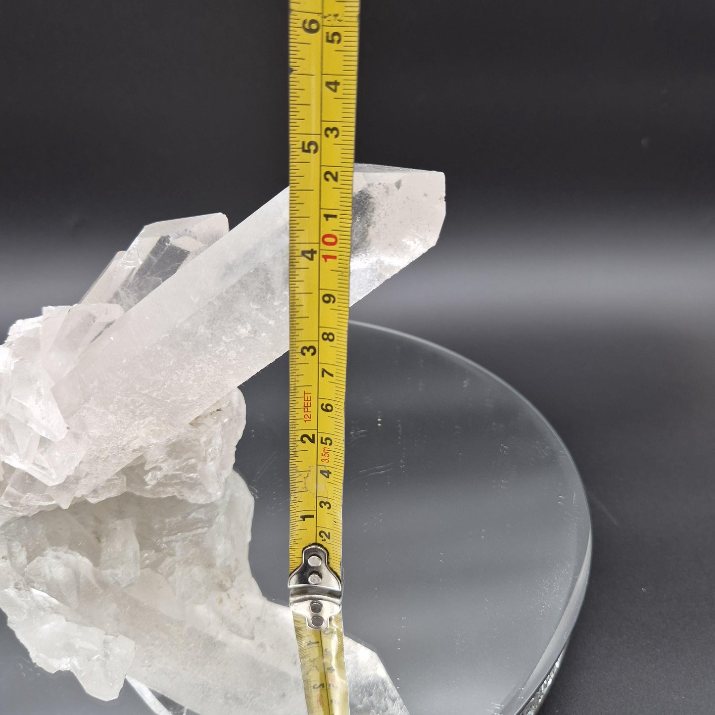 Quartz Cluster with Huge Point – Brazil – Large Natural Crystal Specimen 2.27lbs Crystal Hoarder