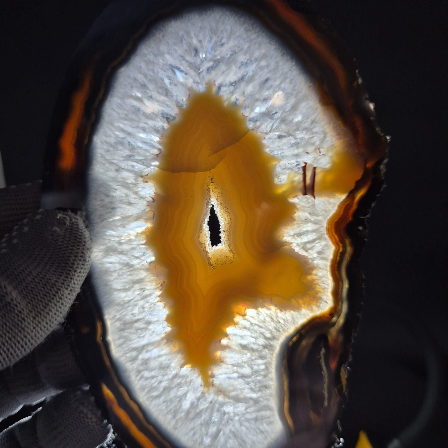 AAA+ Agate Slice Set of 9 | 4-6.5in Large Quartz Crystal Slices | 2.39 lbs Natural Banded Agate | Collector Grade Display Pieces Crystal Hoarder