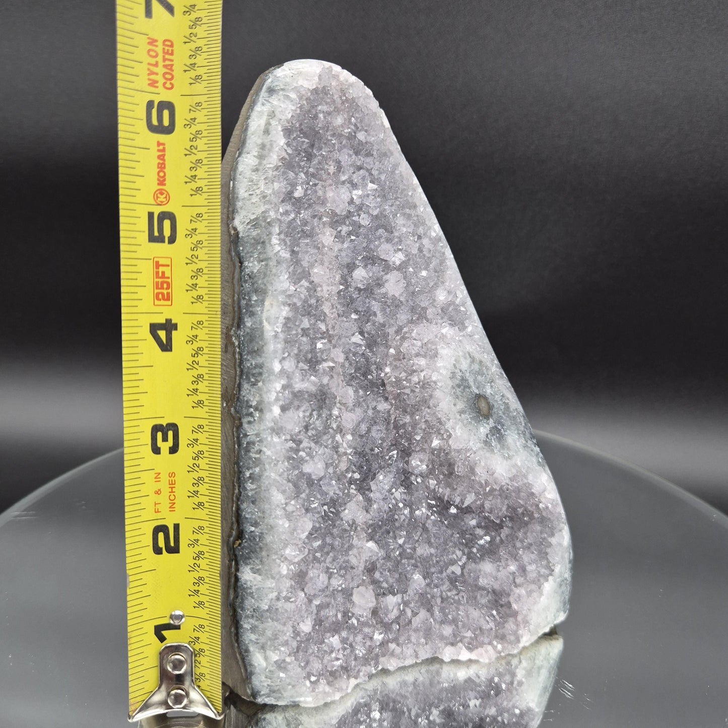 AAA+ Uruguay Lavender Amethyst Cathedral with Stalactite Eye - 3.8 lbs - 6.5 x 4.5in - Druzy Quartz Crystal Hoarder