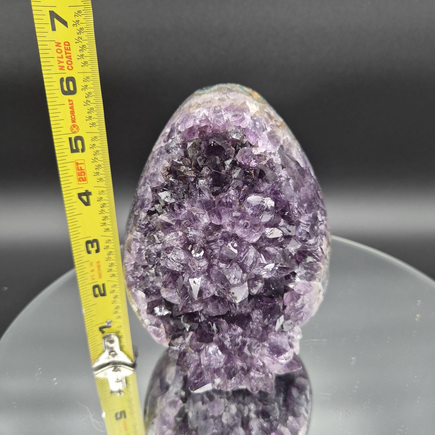 AAA+ Huge Amethyst Egg - Uruguay 5.17 lbs, 4.5 x 5in Crystal Hoarder