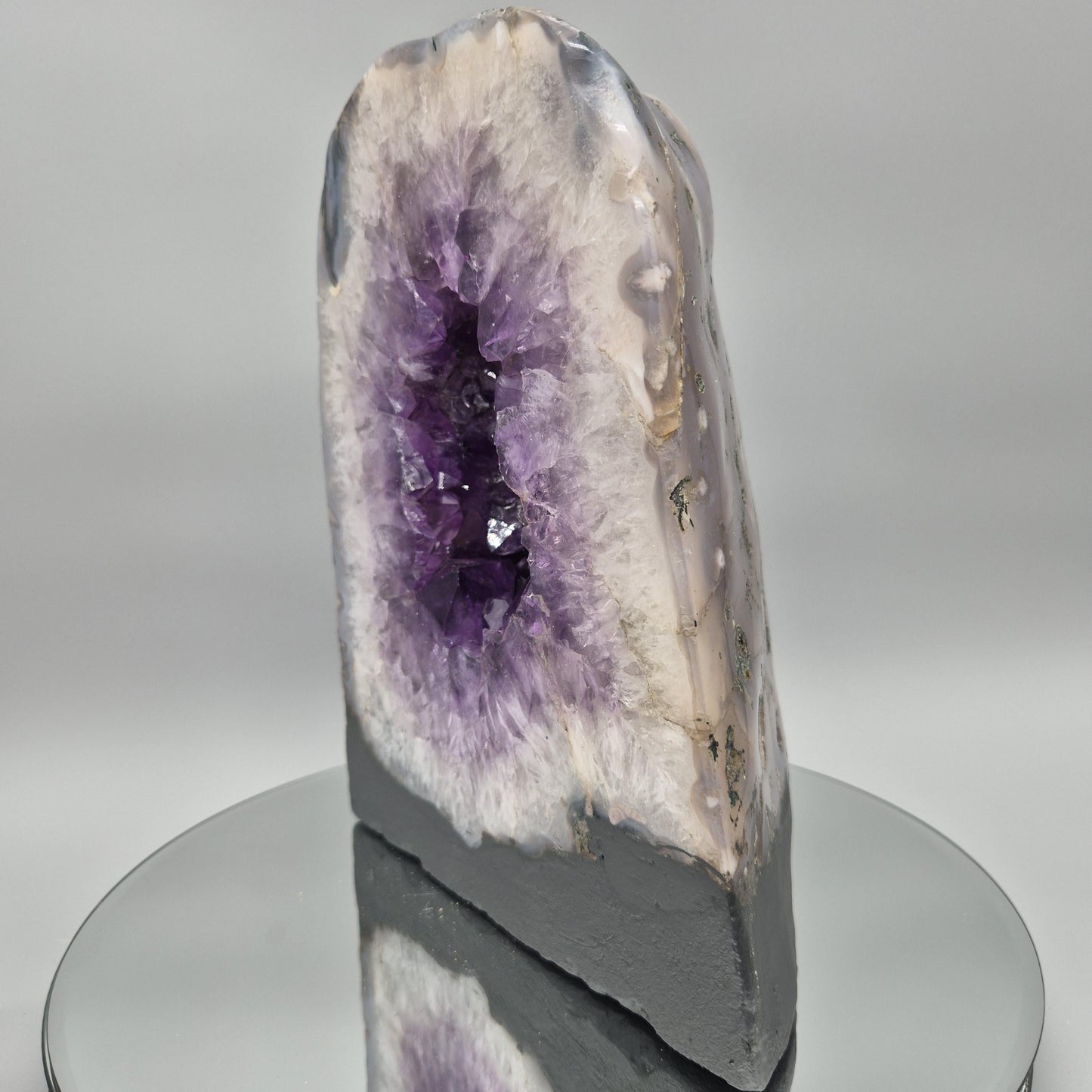 Polished Amethyst Cathedral - Brazil | 18.98 lbs | 10.5in Large Statement Crystal Geode Crystal Hoarder