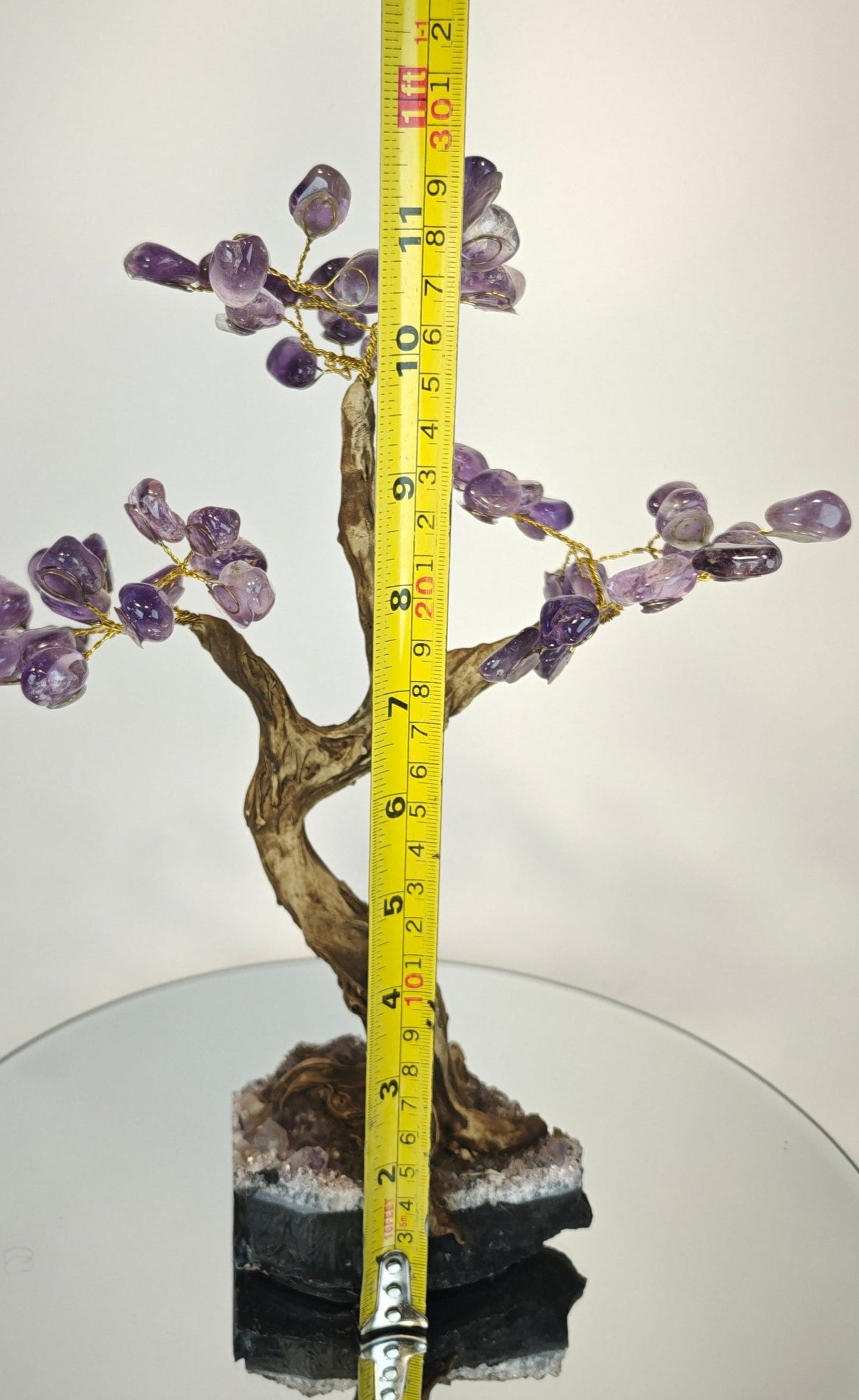 Amethyst Crystal Gemstone Bonsai Tree on Amethyst Base 12in - Product of Brazil Crystal Hoarder