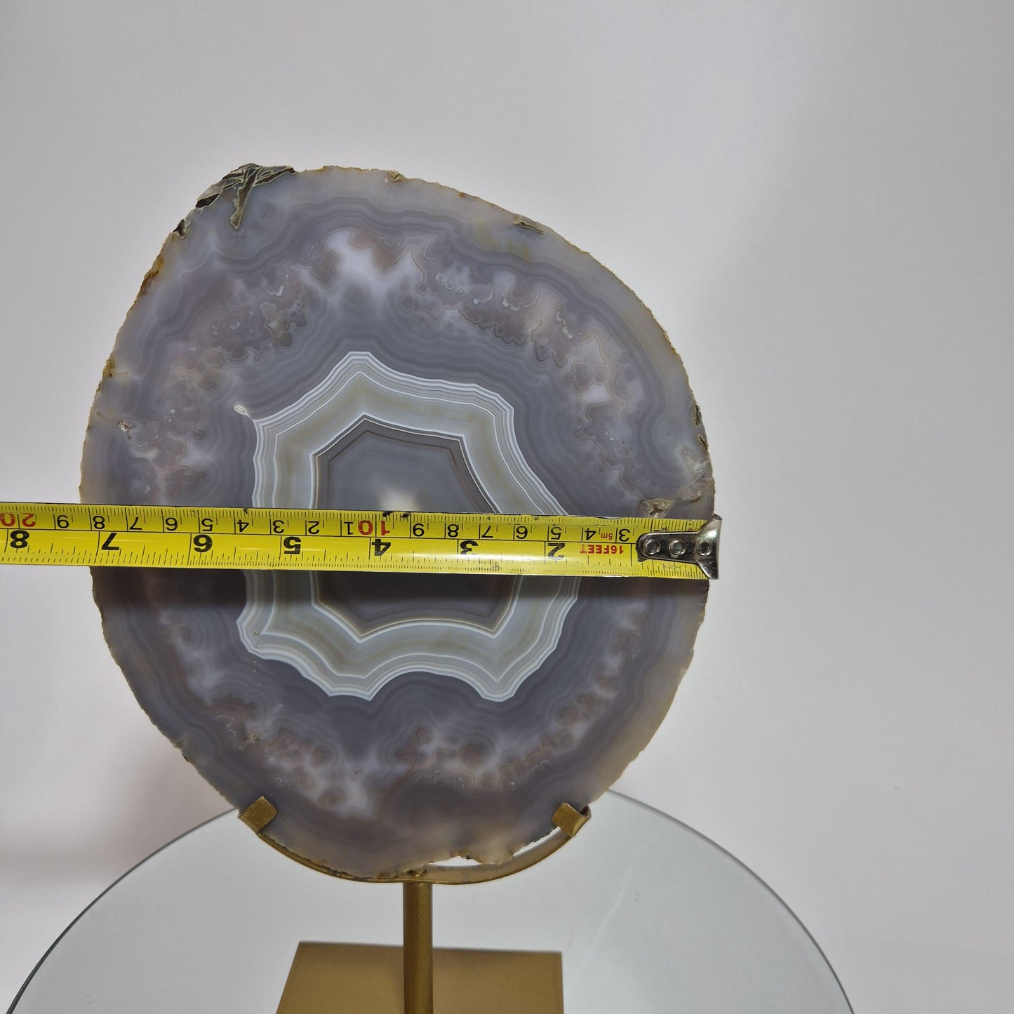 Blue Banded Agate Slice from Brazil - Can be Backlit! Crystal Hoarder