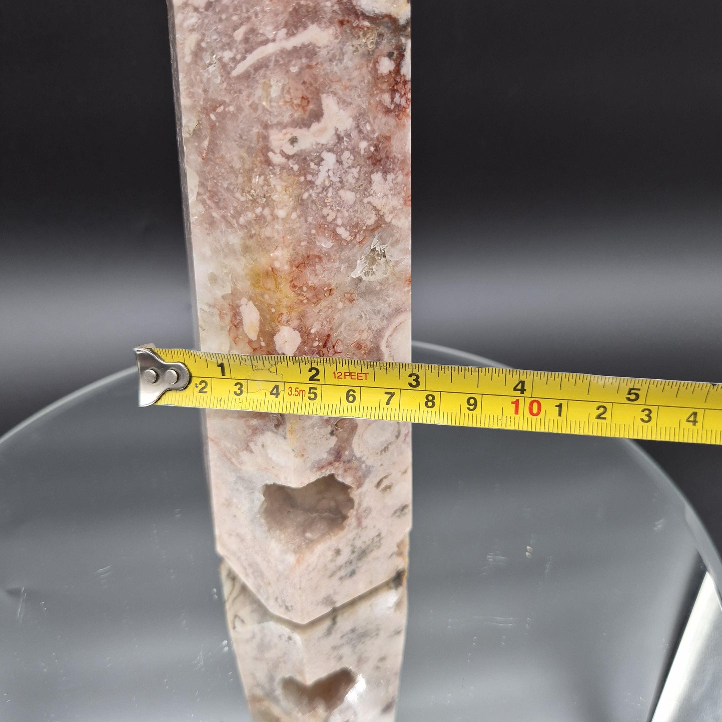 Pink Amethyst Flower Tower – Polished Crystal Point – 3.4 lb 9" Display Specimen Crystal Hoarder