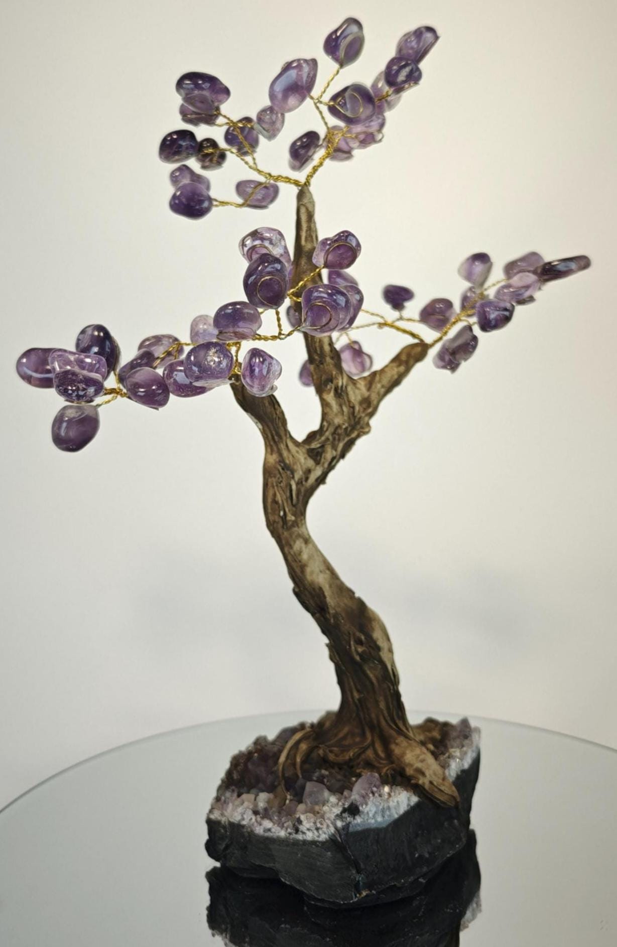 amethyst stone bonsai tree Amethyst Crystal Gemstone Bonsai Tree on Amethyst Base 12in