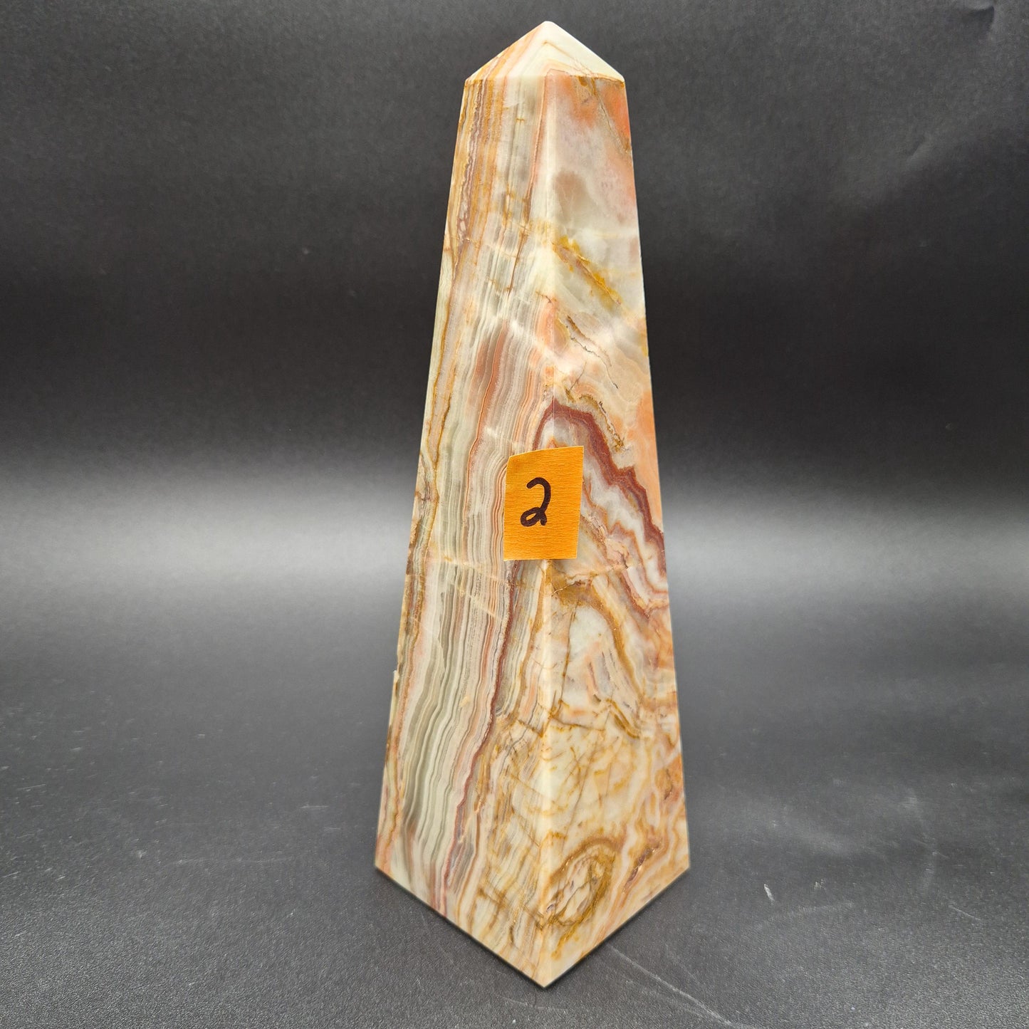 10 inch Polished Green Onyx Tower | Natural Onyx Crystal Point | Green Stone Decor | 4 Available | 4.5lbs