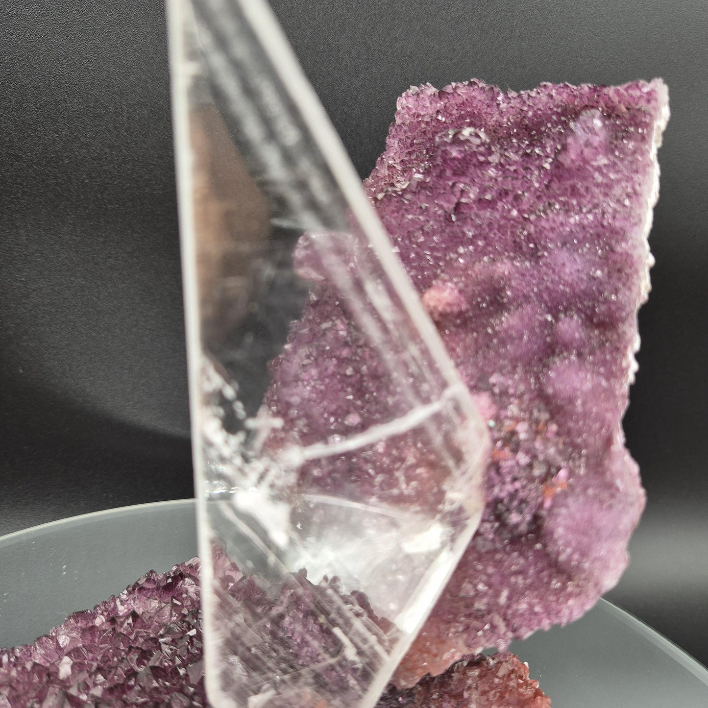 AAA+ Zeolite Amethyst Selenite Sculpture 7x7 | 2.5 lbs Crystal Cluster | Rare Mineral Specimen | Natural Home Decor | Healing Crystals Crystal Hoarder