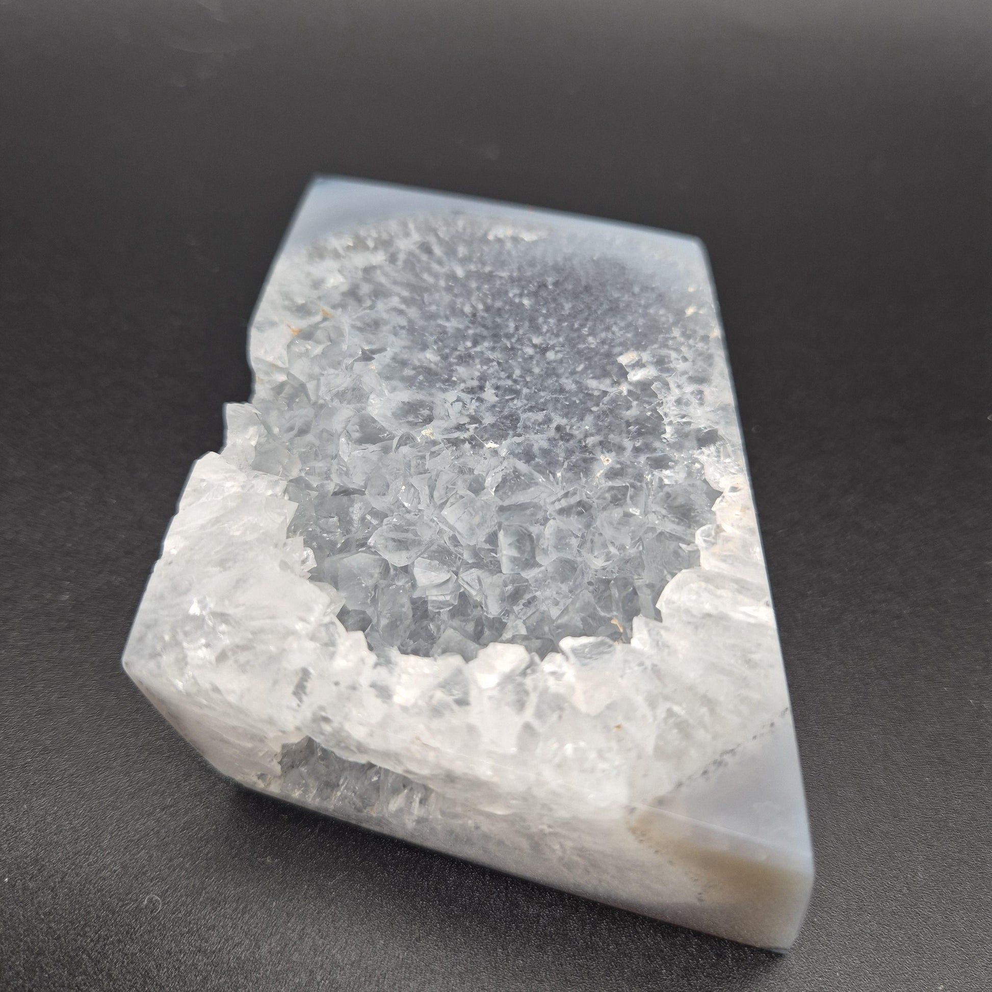 Super Rare Parallelogram Blue Agate Quartz & Pink Amethyst Cube | Brazilian Crystal Display | 1.07 lbs Crystal Hoarder