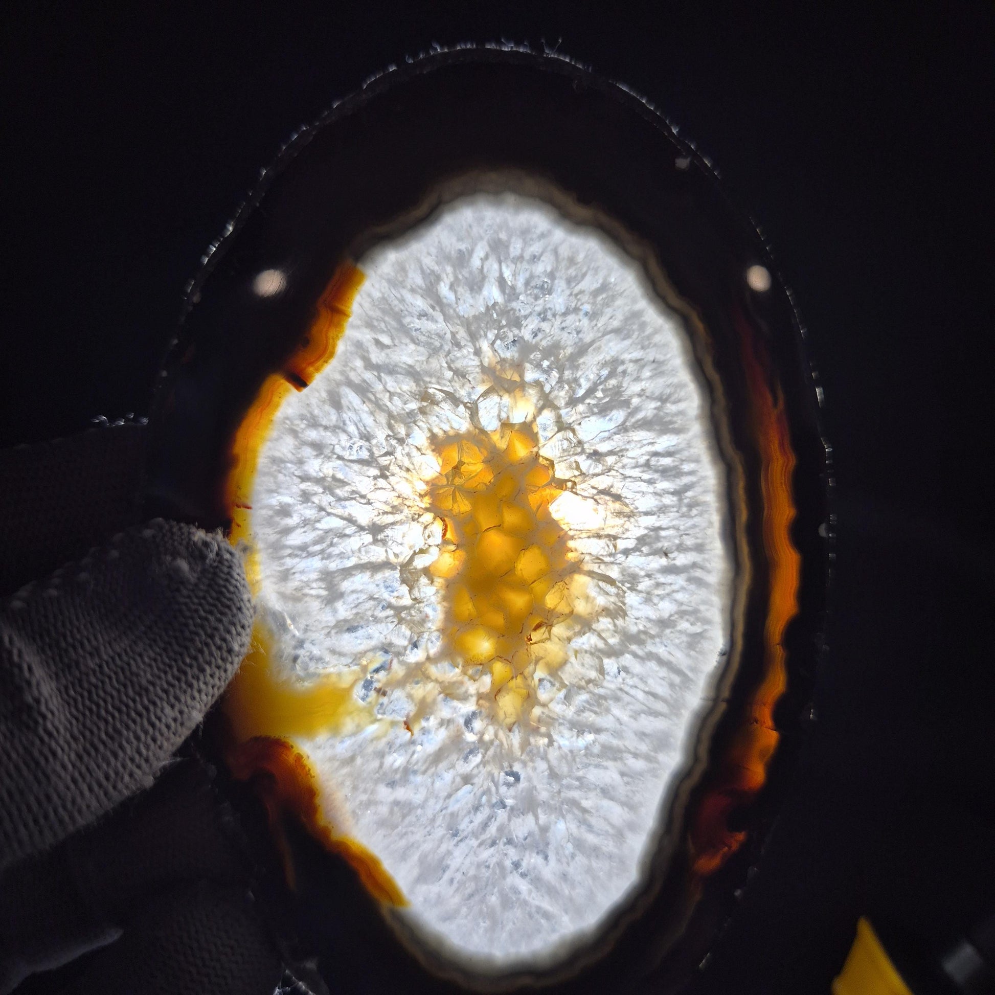 AAA+ Agate Slice Set of 9 | 4-6.5in Large Quartz Crystal Slices | 2.39 lbs Natural Banded Agate | Collector Grade Display Pieces Crystal Hoarder