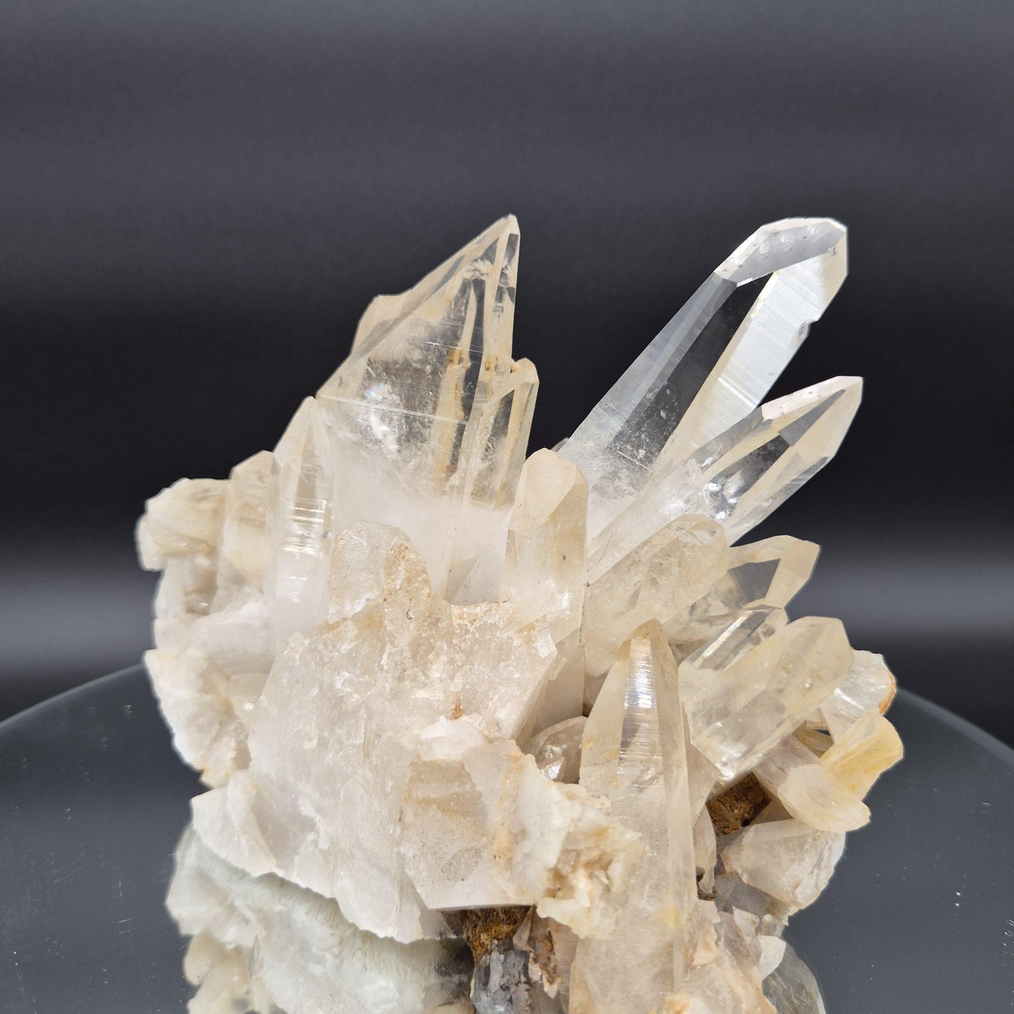 Huge Golden Healer Clear Lemurian Quartz Cluster with Rare Calcite Balls - 5 lb, 8 x 5in Crystal Hoarder