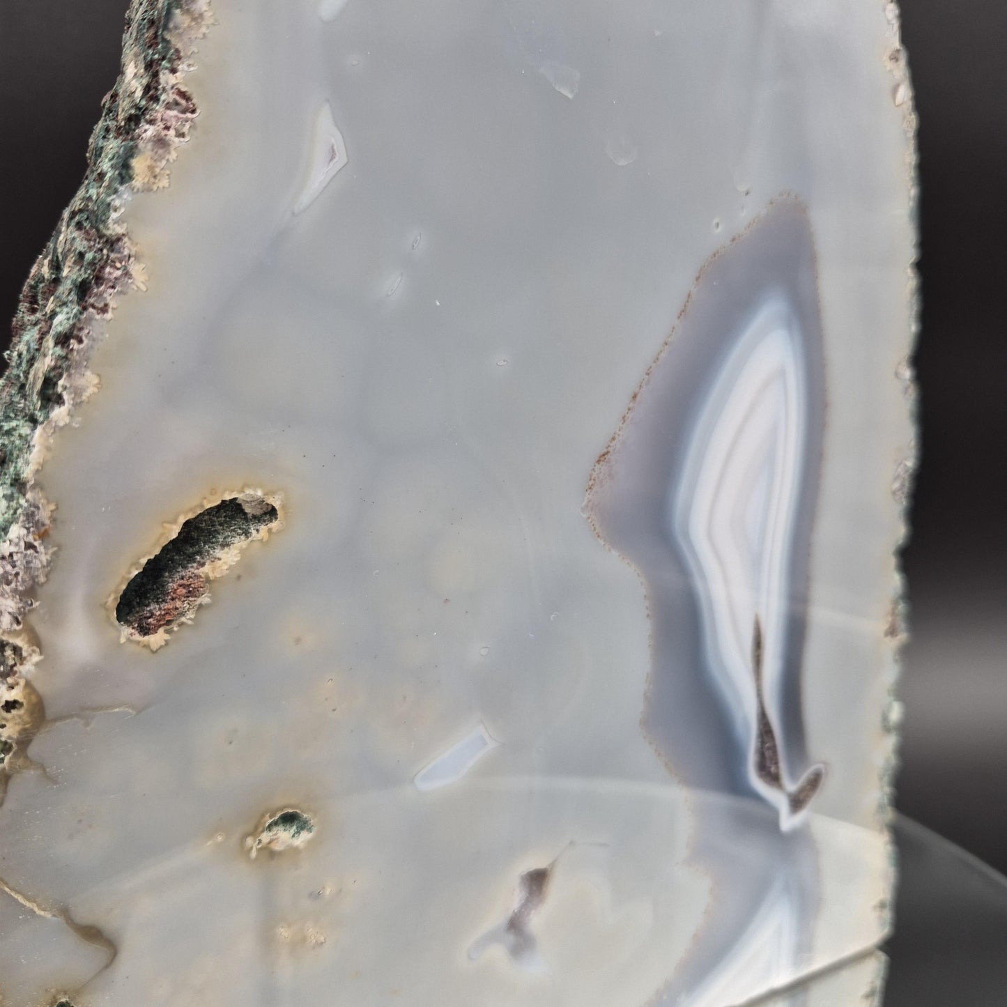 AAA Druzy Amethyst Blue Agate Cut Base UV Reactive Calcite Natural Back Brazil 8.19 lbs Crystal Hoarder