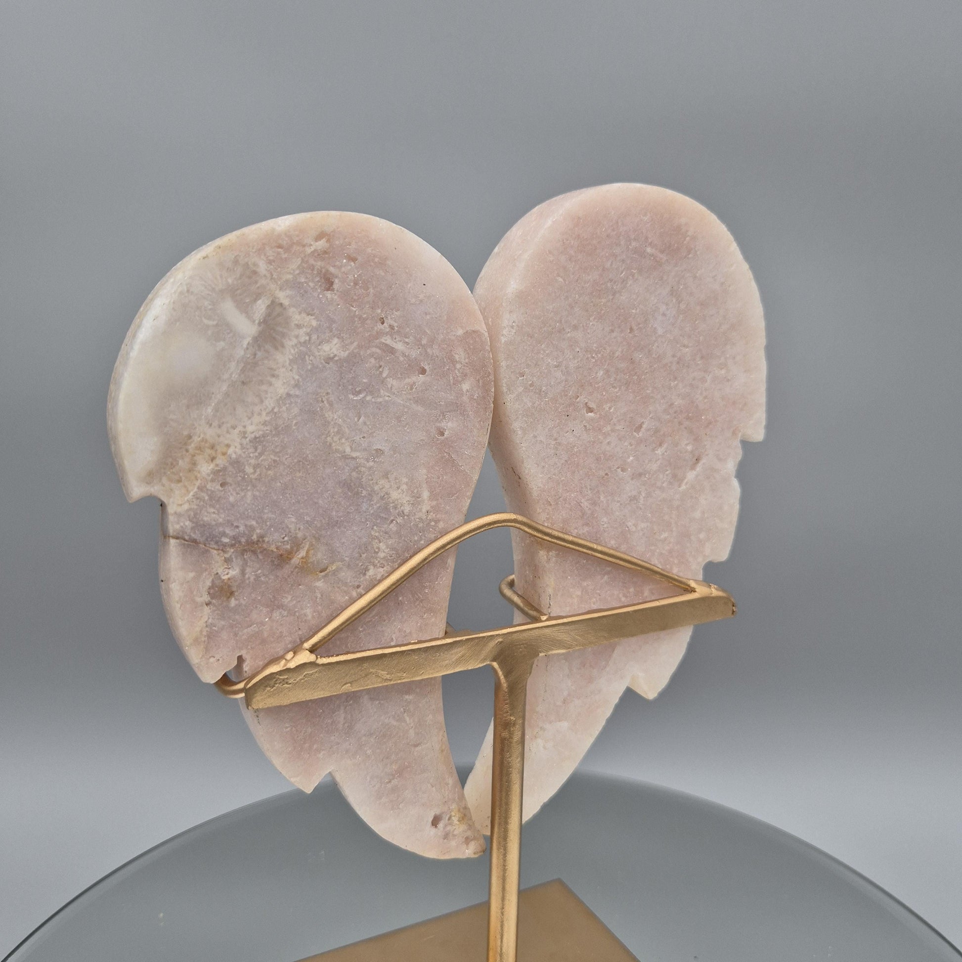 Pink Amethyst Angel Wings - Brazilian Pink Amethyst Display - Natural Crystal Wings - 9in Tall Statement Piece - 2.42 lbs Crystal Hoarder