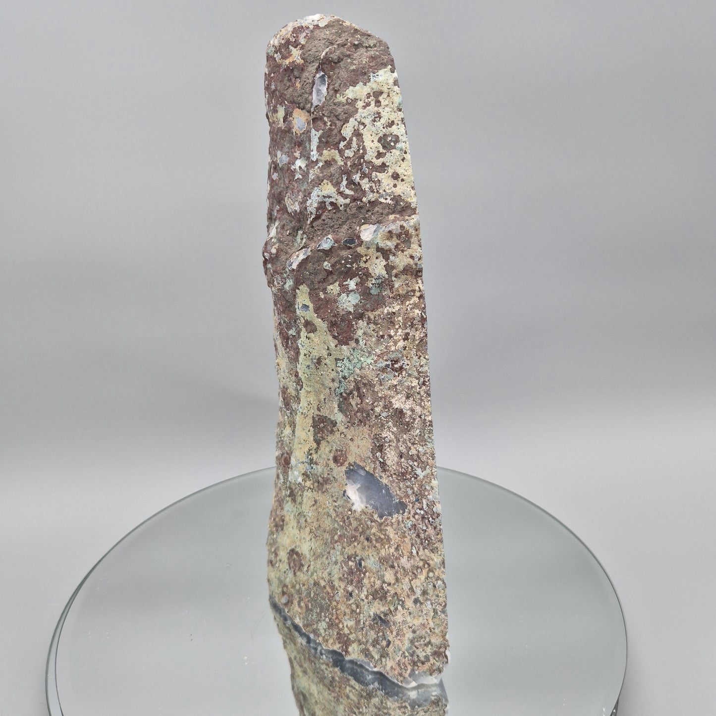 AAA+ Blue Banded Agate Cathedral with Druzy - 11.5 x 7in, 10.48 lbs - Brazil Crystal Hoarder
