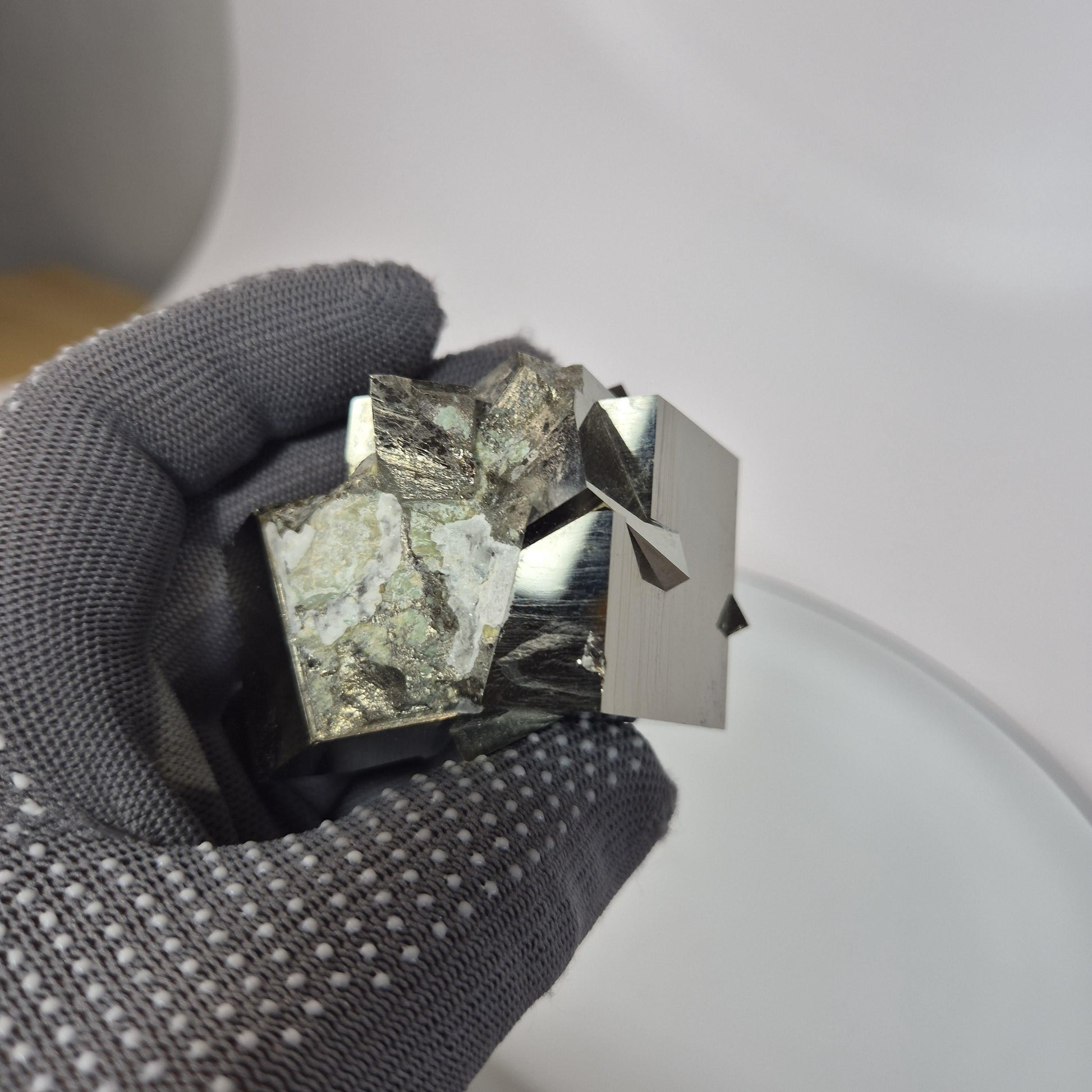 Intertwined Pyrite Cubes – Natural Formation 13.55 oz Crystal Hoarder