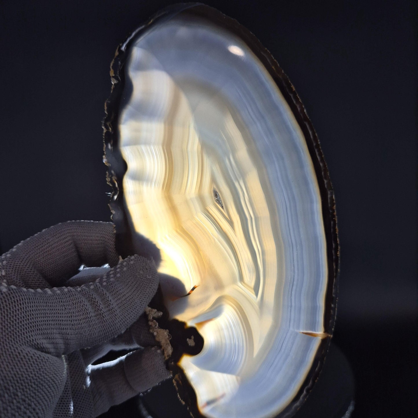 Large AAA Agate Slices - Set of 4 | 7.5-8in x 4in Translucent Druzy Quartz | 2.19 lbs Statement Decor Crystal Hoarder