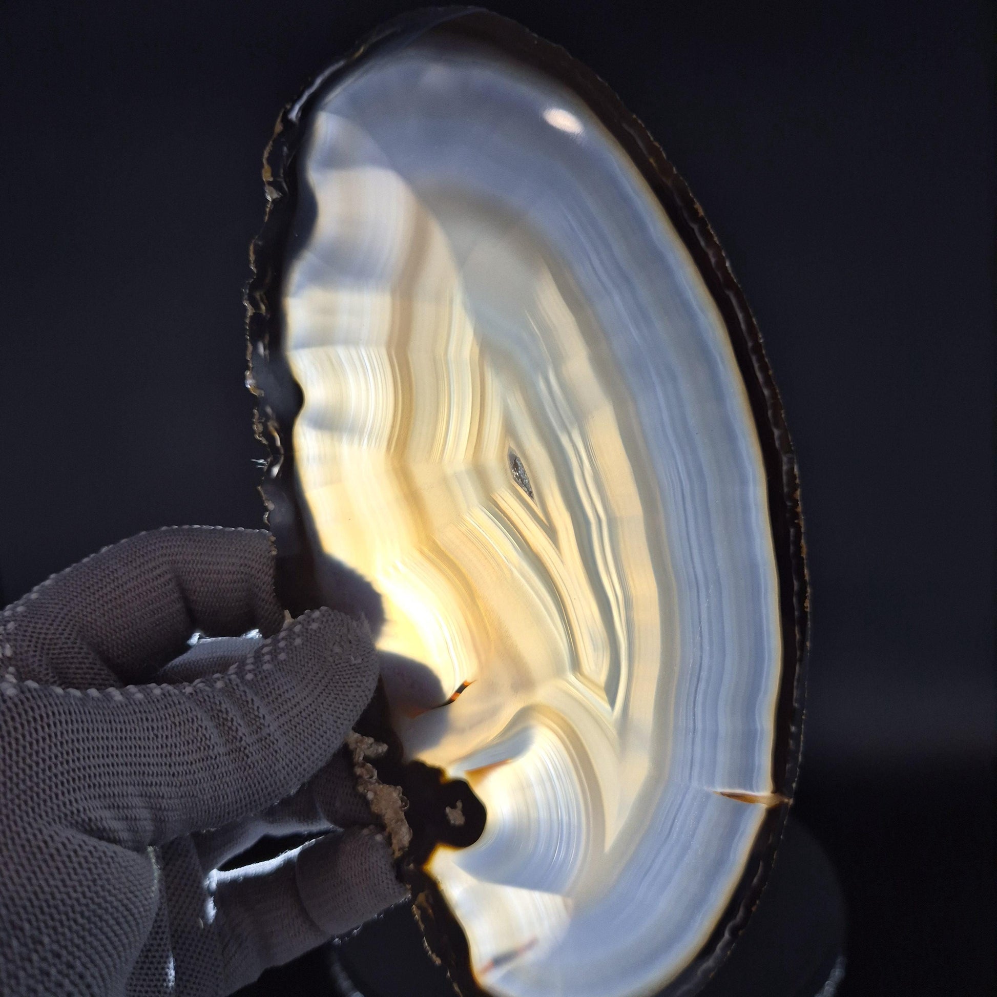 Large AAA Agate Slices - Set of 4 | 7.5-8in x 4in Translucent Druzy Quartz | 2.19 lbs Statement Decor Crystal Hoarder