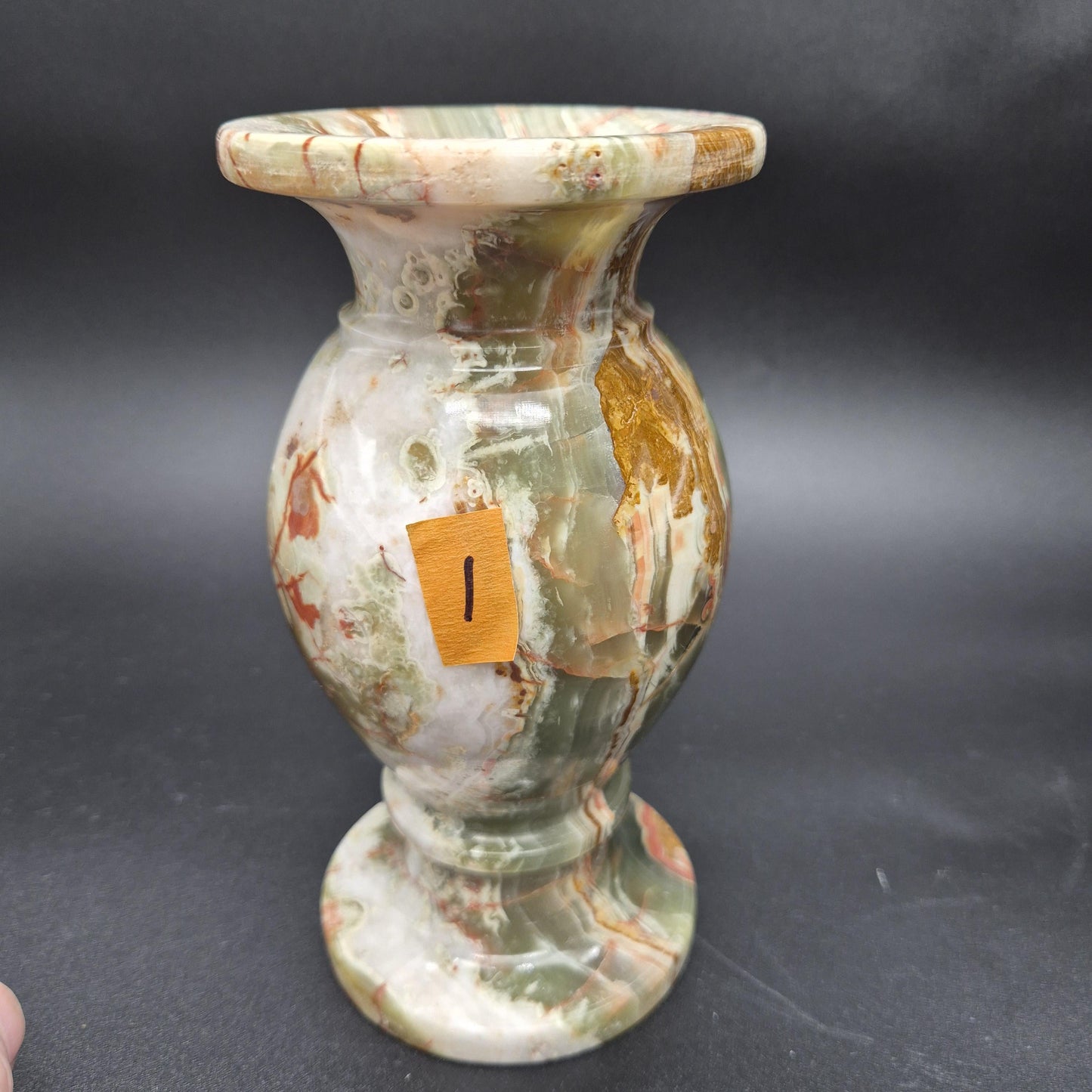 8 inch Polished Green Onyx Vase | Natural Stone Vase |  Hand Carved Onyx Vessel | Choose 1 of 2 | 4.5lbs Crystal Hoarder