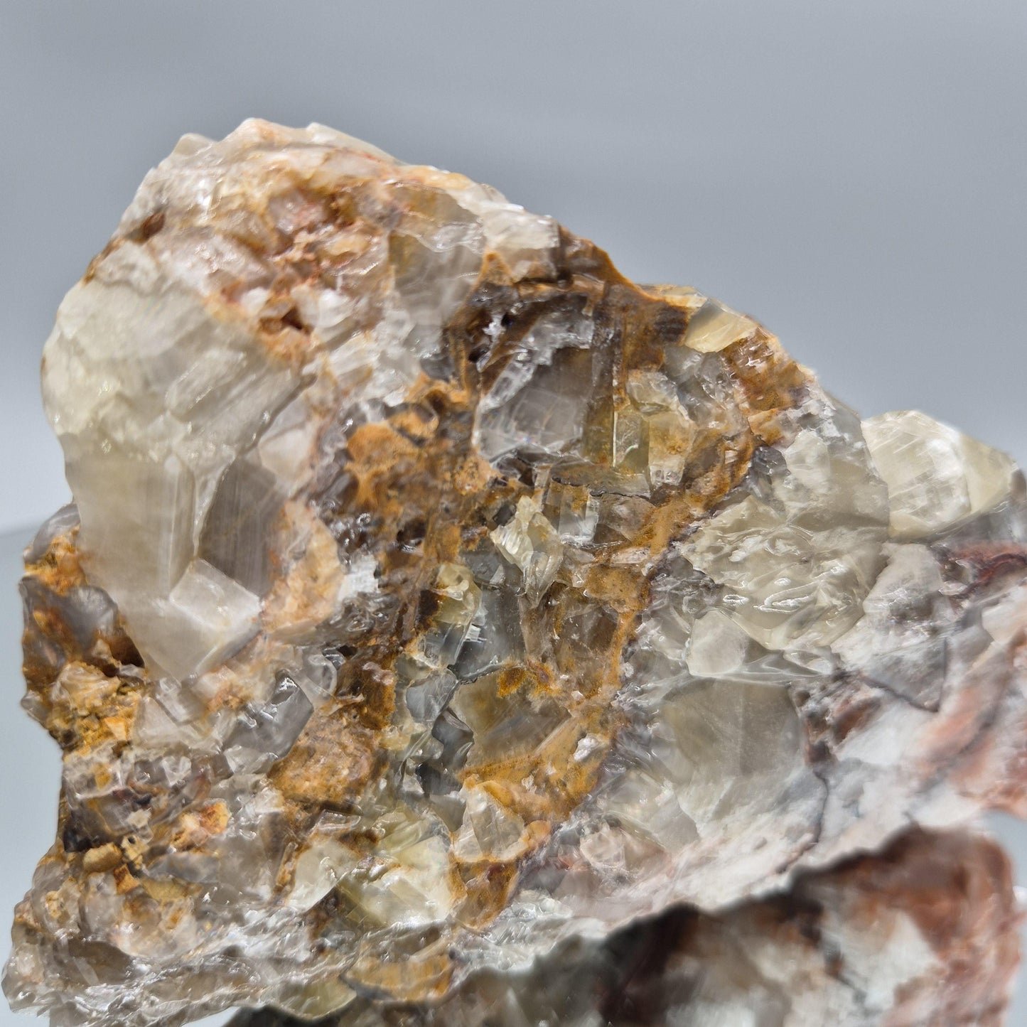 AAA+ Tri-Color Rainbow Banded Calcite Cluster - 7in, 3.6 lbs - Chihuahua Mexico Calcite, Natural Mineral Display Specimen Crystal Hoarder