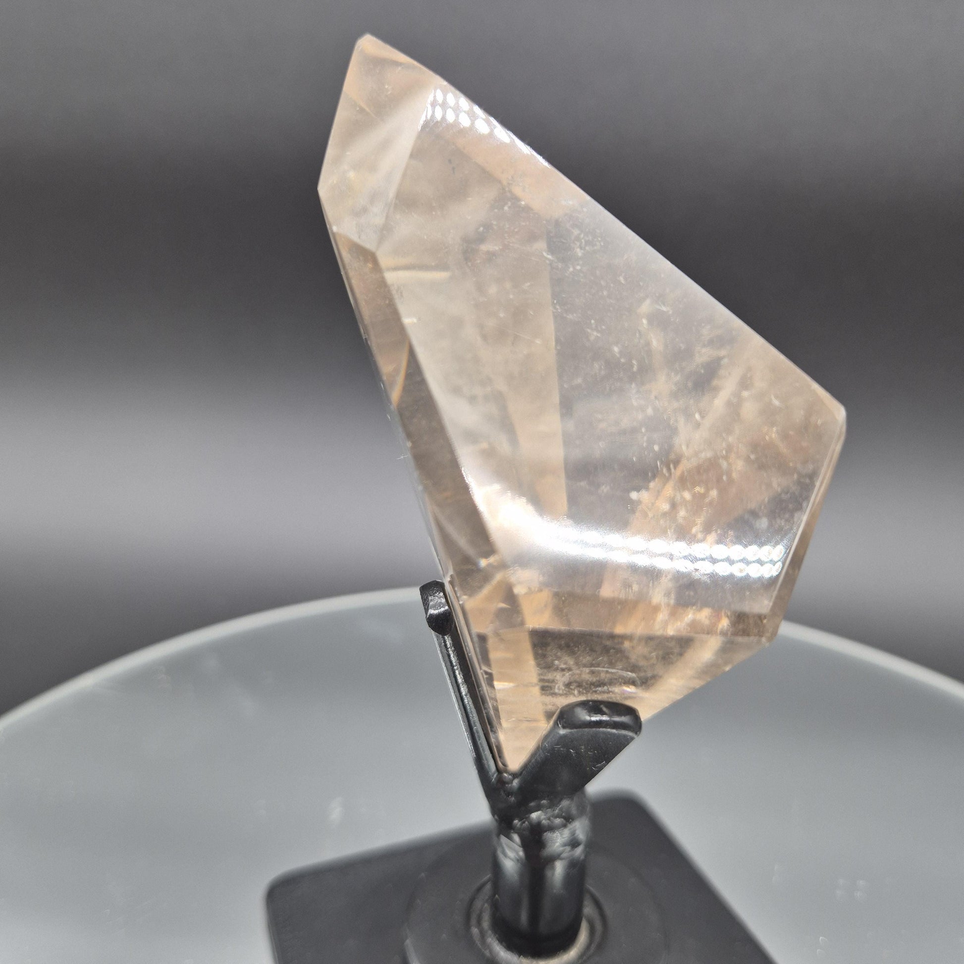 AAA+ Light Smoky Quartz on Stand - 6 x 4in, 1.49 lbs - Brazilian Quartz Display Specimen, Natural Crystal Décor Crystal Hoarder