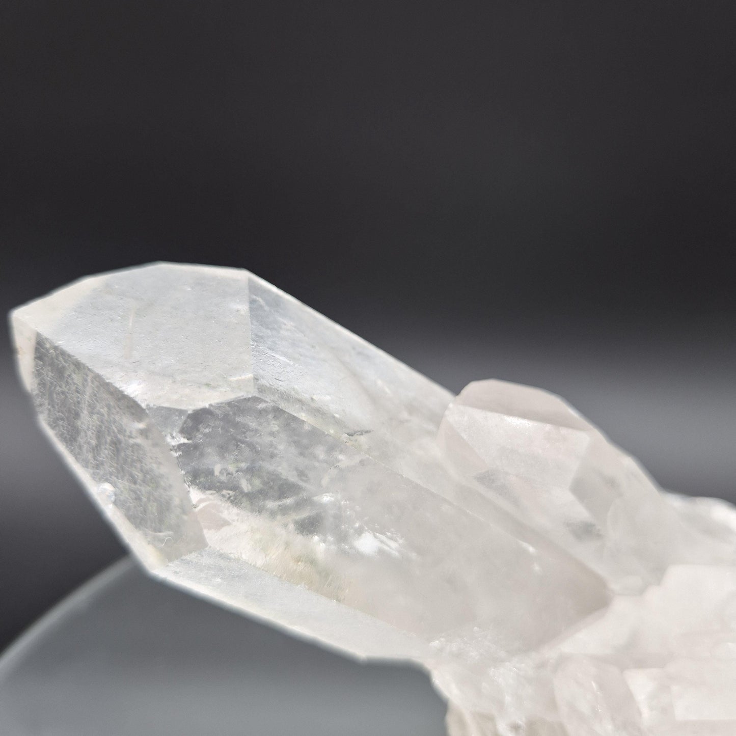Quartz Cluster with Huge Point – Brazil – Large Natural Crystal Specimen 2.27lbs Crystal Hoarder