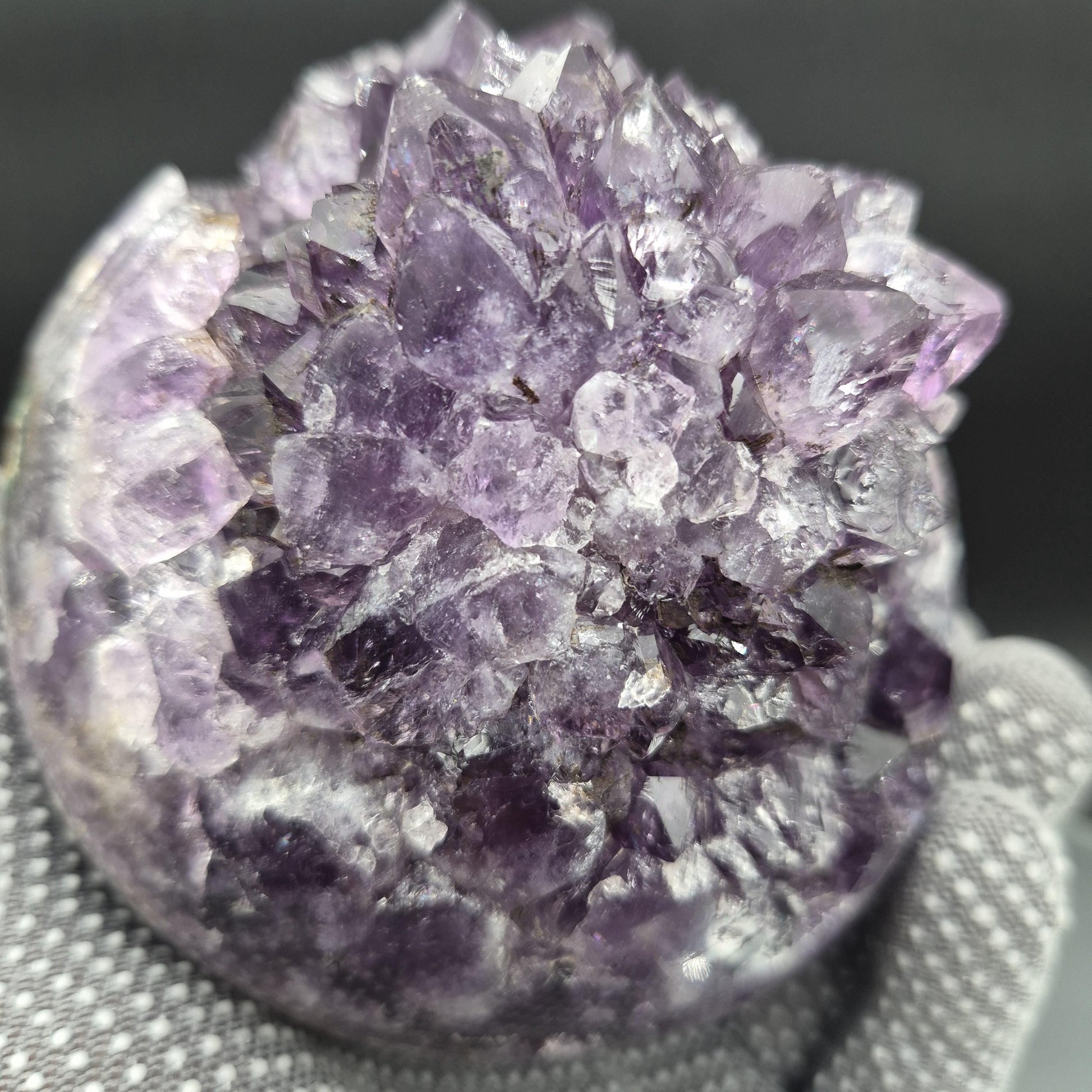 AAA+ Huge Amethyst Egg - Uruguay 5.17 lbs, 4.5 x 5in Crystal Hoarder