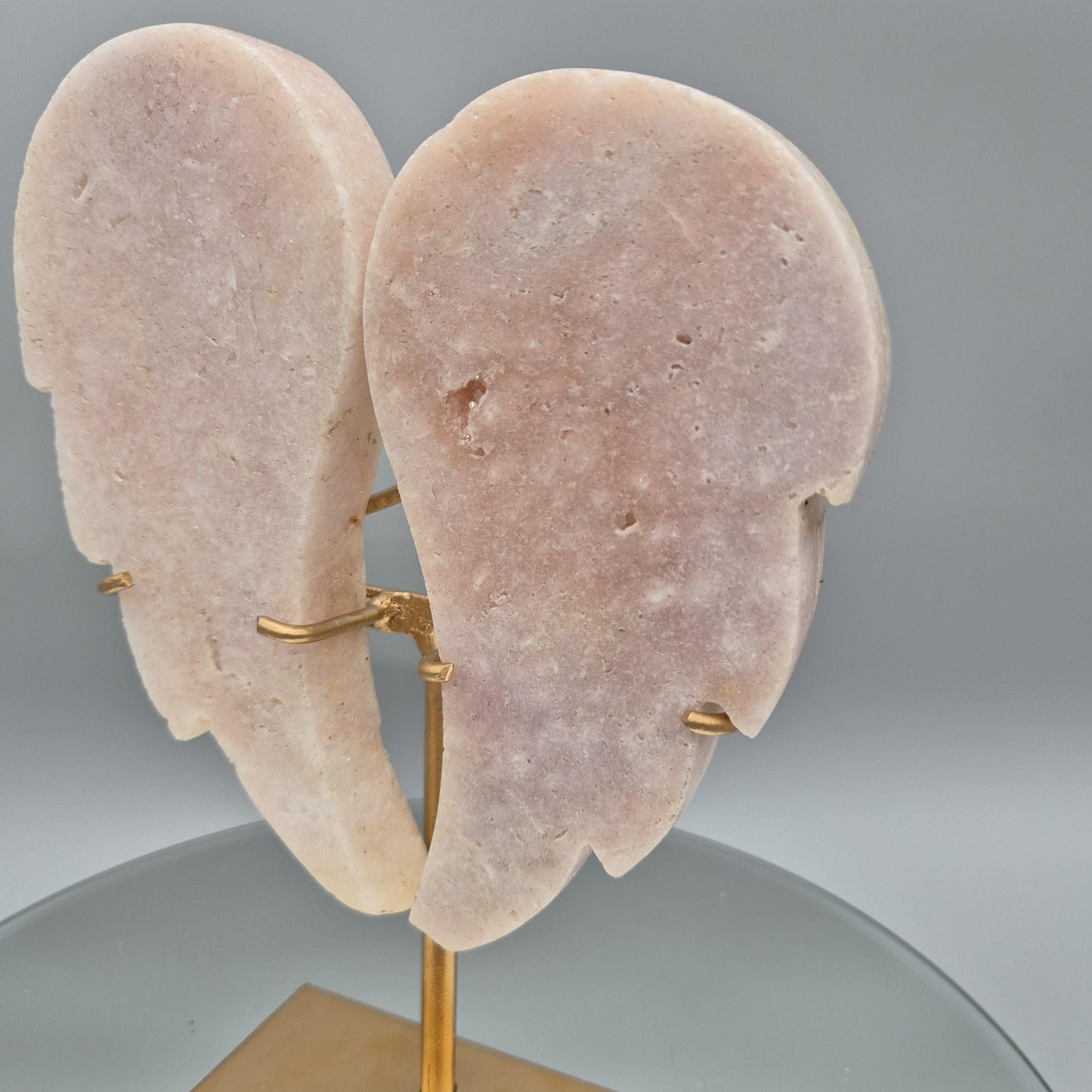 Pink Amethyst Angel Wings - Brazilian Pink Amethyst Display - Natural Crystal Wings - 9in Tall Statement Piece - 2.42 lbs Crystal Hoarder