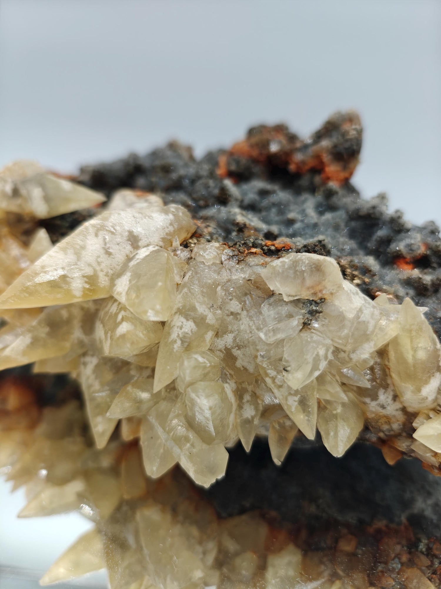 Huge Dogtooth Calcite with Chalcopyrite on Sparkling Quartz | Casteel Mine Missouri Crystal Hoarder
