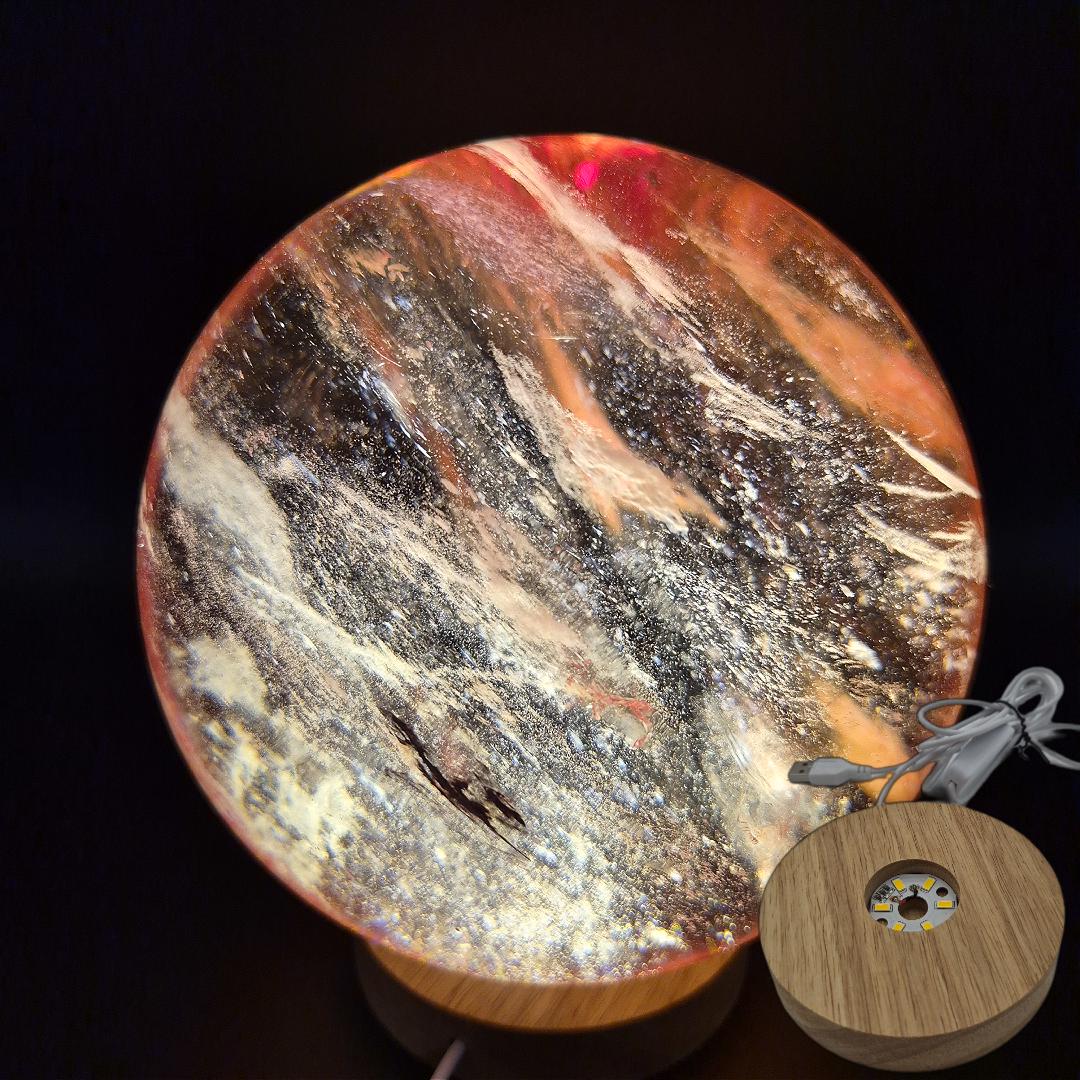 12.65 lbs - 6.5in (165mm) Huge AAA+ Red Smelt Quartz Sphere  Crystal Ball - Deep Red Glass Sphere - Optional LED Light Base Crystal Hoarder