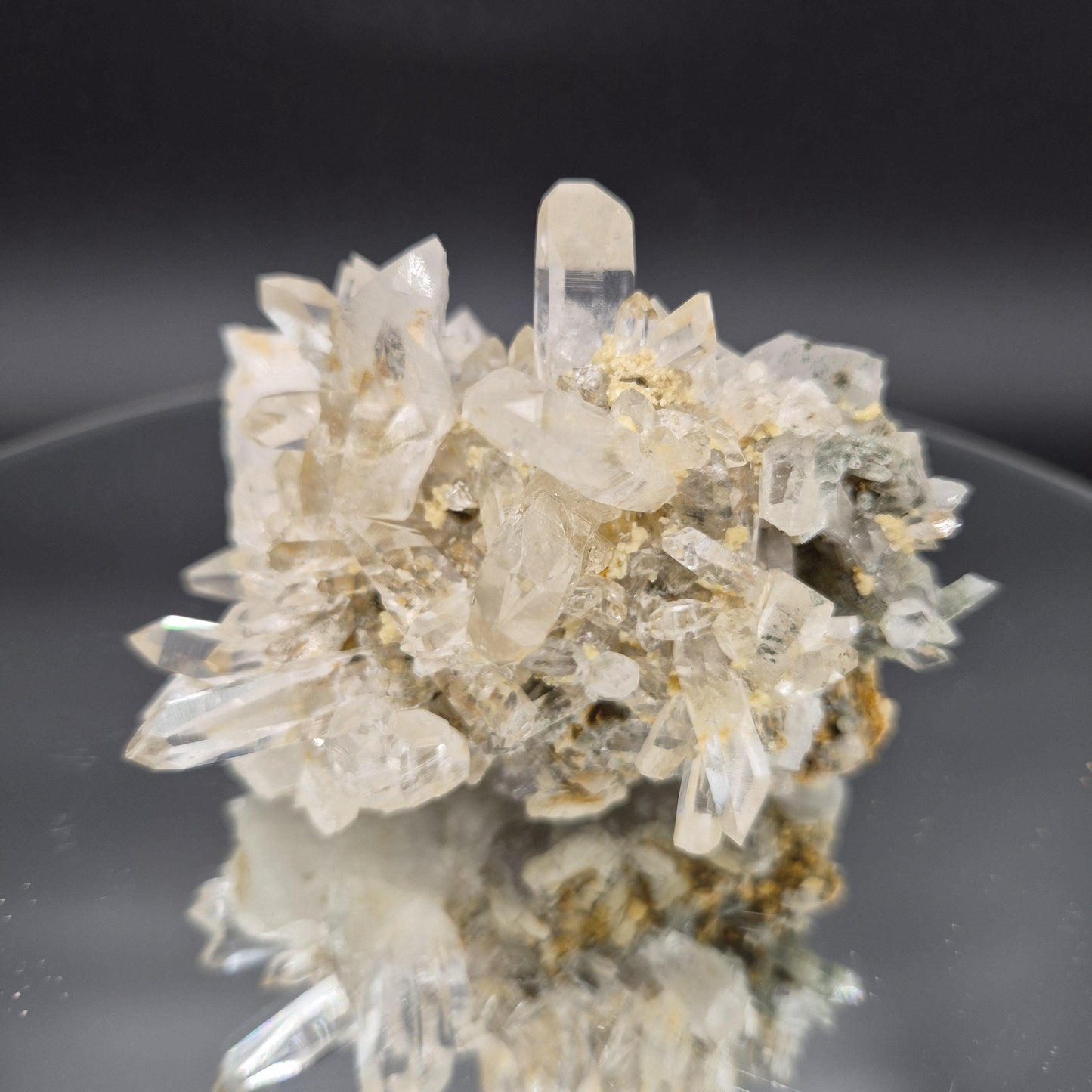 AAA+ Golden Healer Quartz with Clear Points Chlorite 4.5x3.5x3 1.13 lbs Colombia Crystal Hoarder