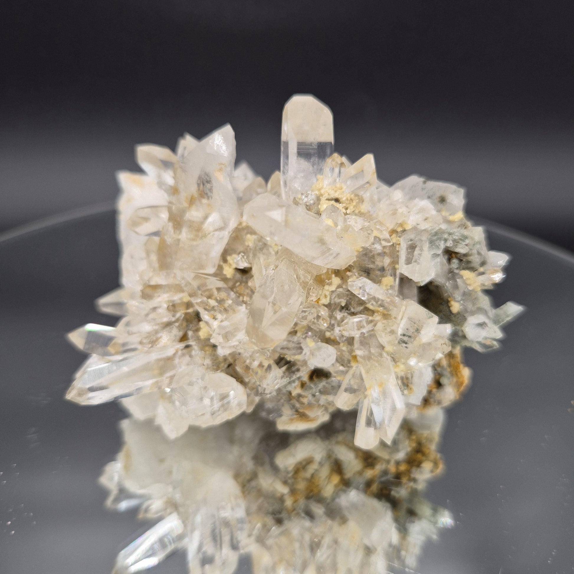 AAA+ Golden Healer Quartz with Clear Points Chlorite 4.5x3.5x3 1.13 lbs Colombia Crystal Hoarder