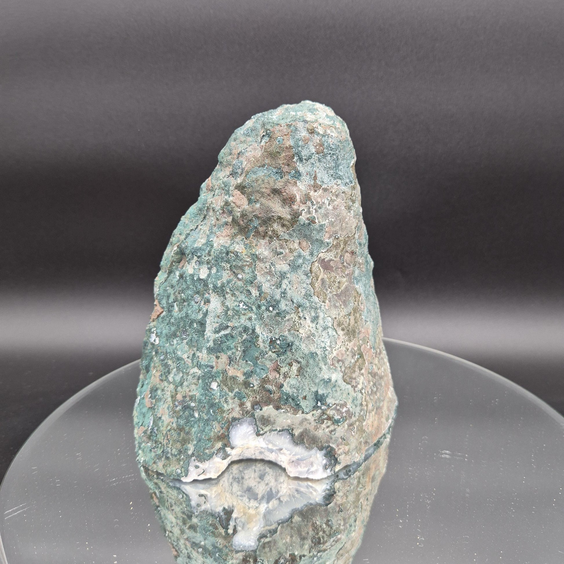 AAA+ Blue Banded Agate Cathedral Brazil 4.83 lbs 7x6x3 Natural Druzy Crystal Geode Decor Crystal Hoarder