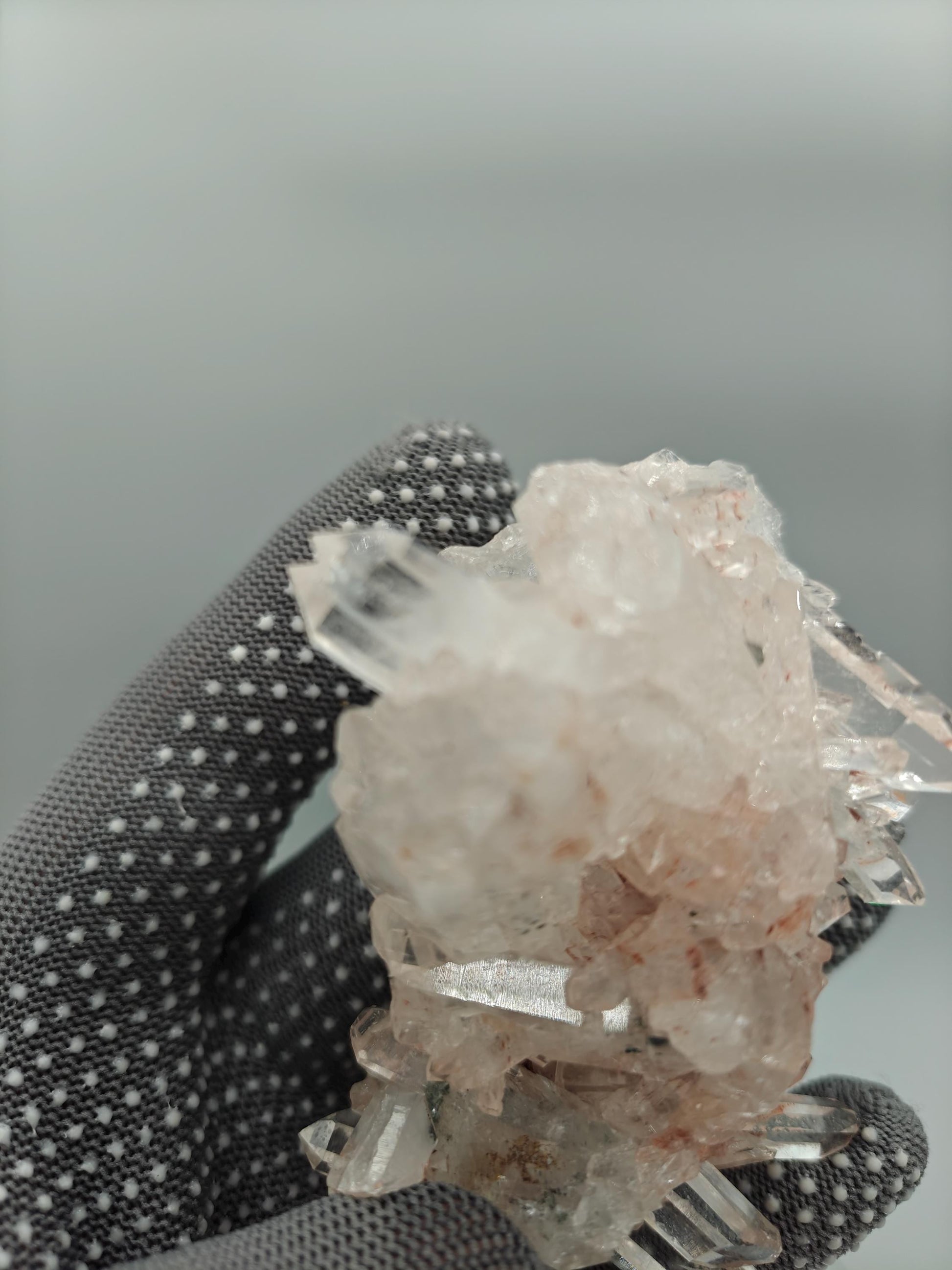 AAA+ Pink Lemurian Quartz Floater Cluster | Water Clear Perfect Points | Colombia Crystal Hoarder