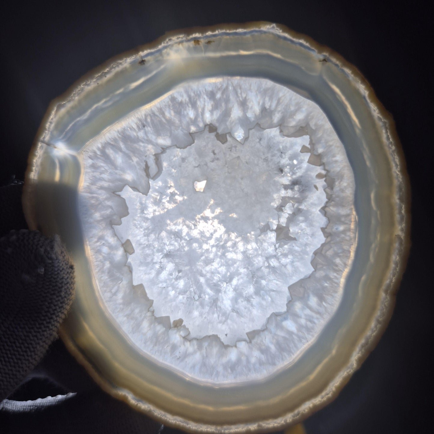 Set of 10 Translucent Agate Slices - 4in Round | One Amethyst Druzy | Natural Quartz | 2.45 lbs Crystal Hoarder