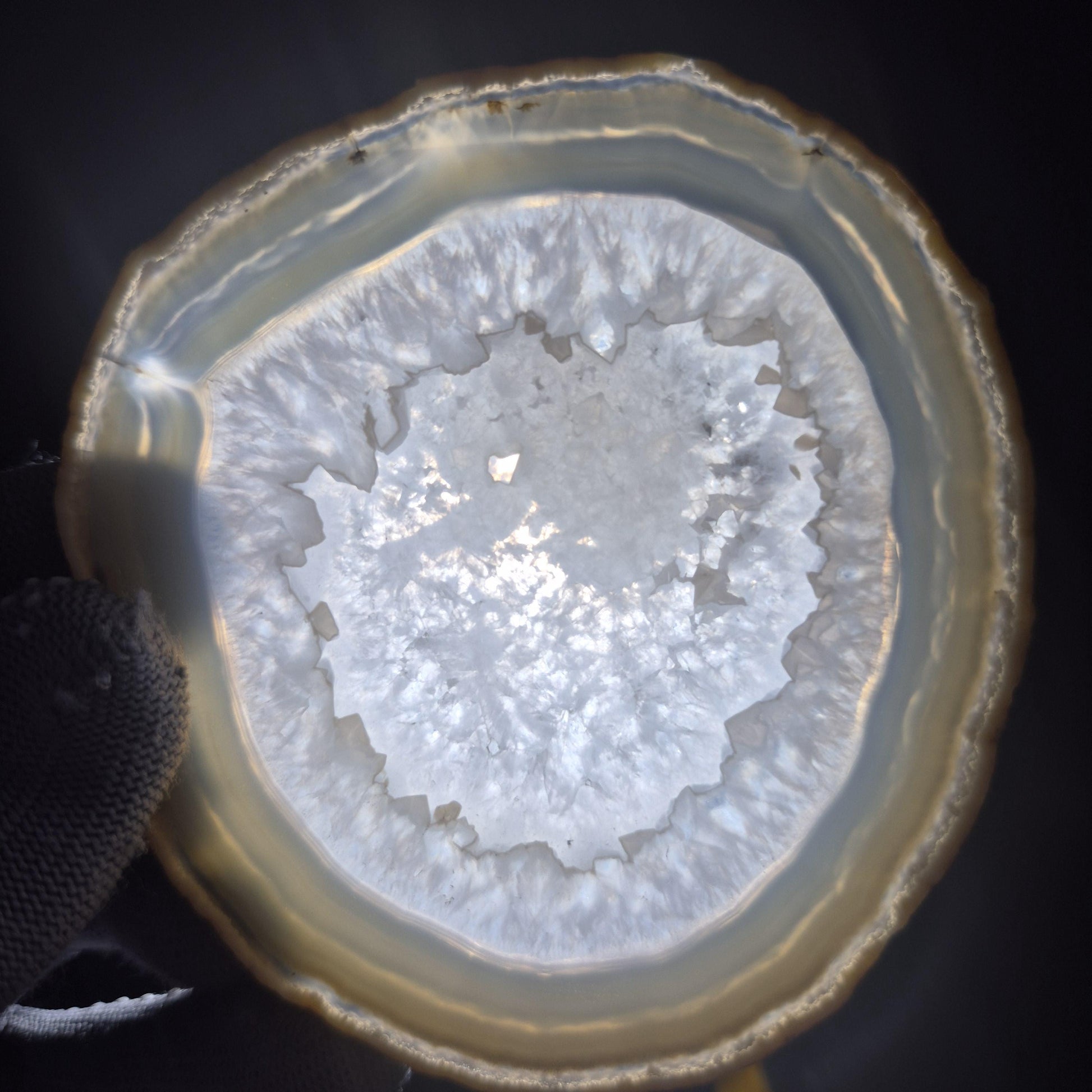 Set of 10 Translucent Agate Slices - 4in Round | One Amethyst Druzy | Natural Quartz | 2.45 lbs Crystal Hoarder