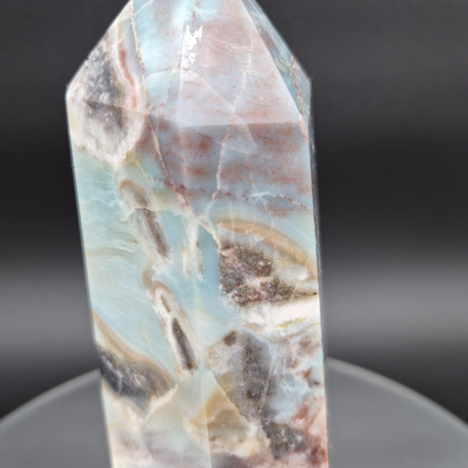 AAA+ Caribbean Calcite Tower with Aragonite - 8.5 x 3.25in, 3 lbs - Healing Crystal, Meditation, Energy Decor Crystal Hoarder