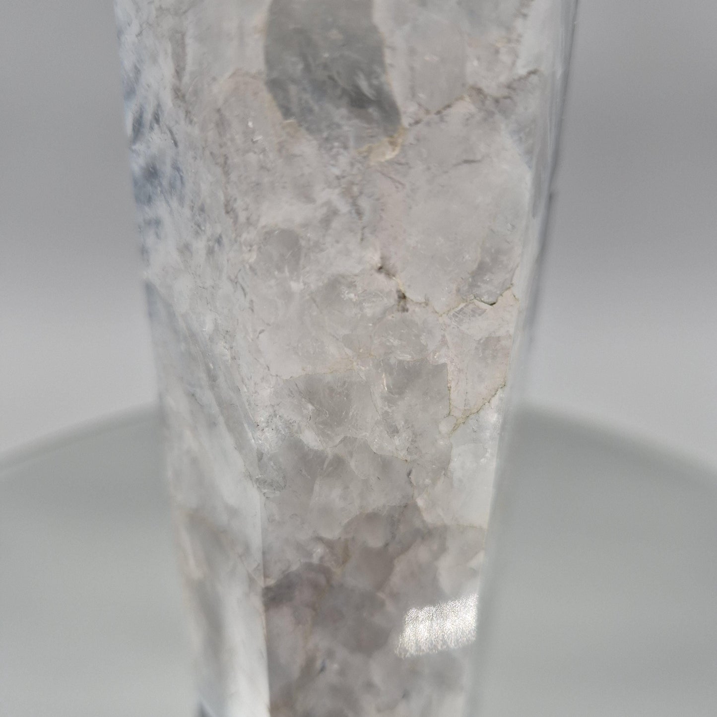 Huge AAA+ Black Agate in Quartz Tower – Statement Crystal Point Crystal Hoarder