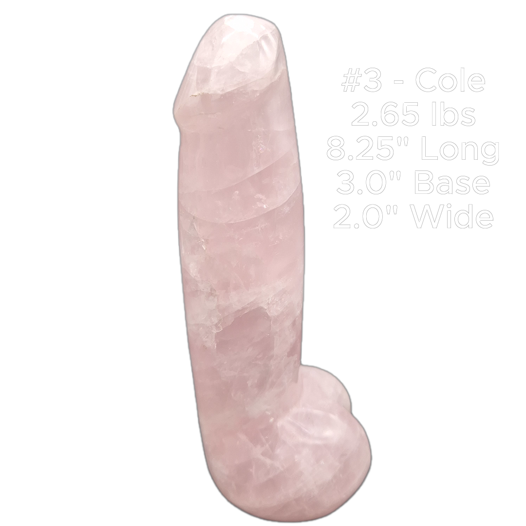 Rose Quartz Penis Sculpture Set | Hand Carved Crystal Collection | Funny Gift | Pink Crystal Decor Crystal Hoarder