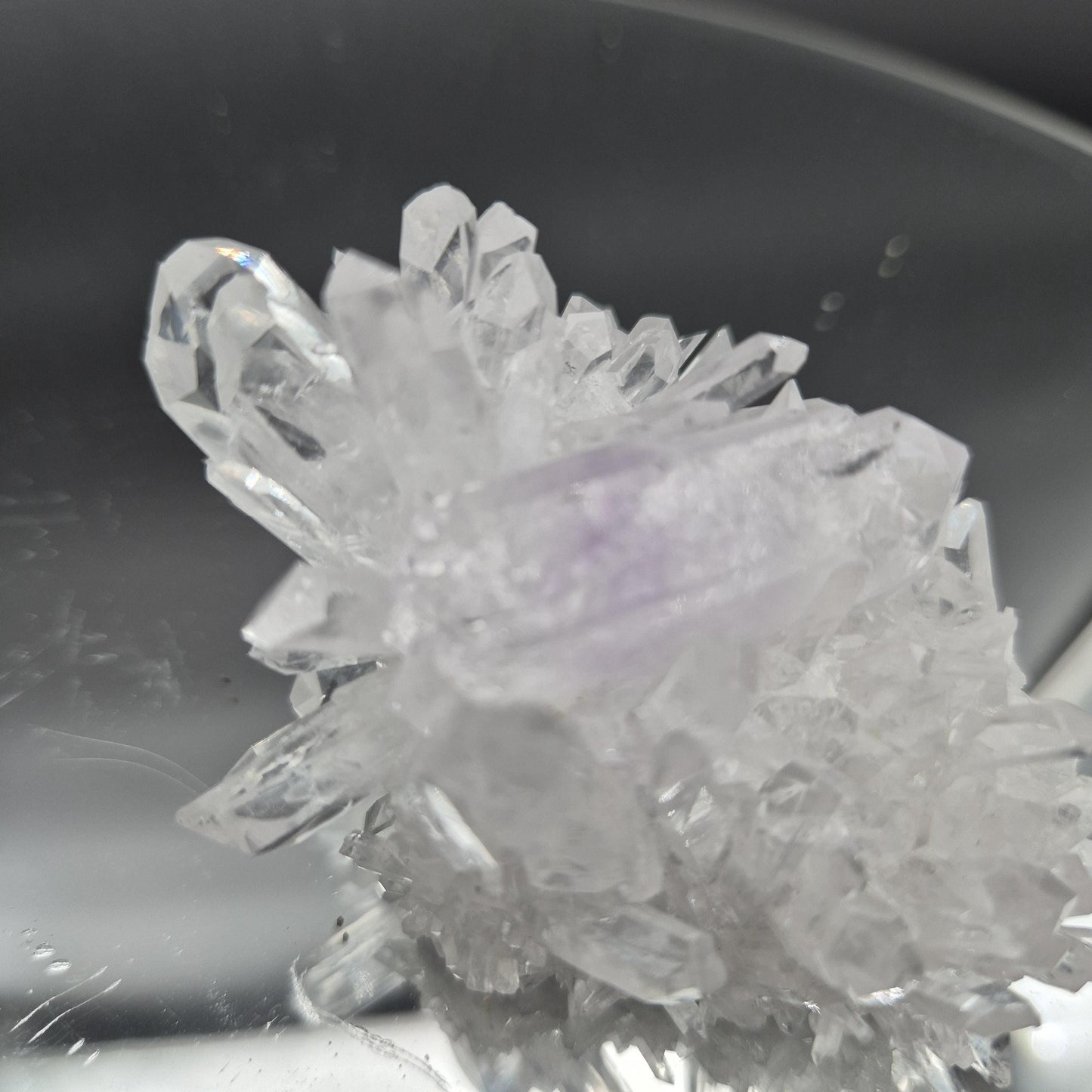 Rare AAA+ Double Terminated Phantom Amethyst Chrysanthemum Crystal Cluster | Natural Quartz Specimen | 4 oz Crystal Hoarder