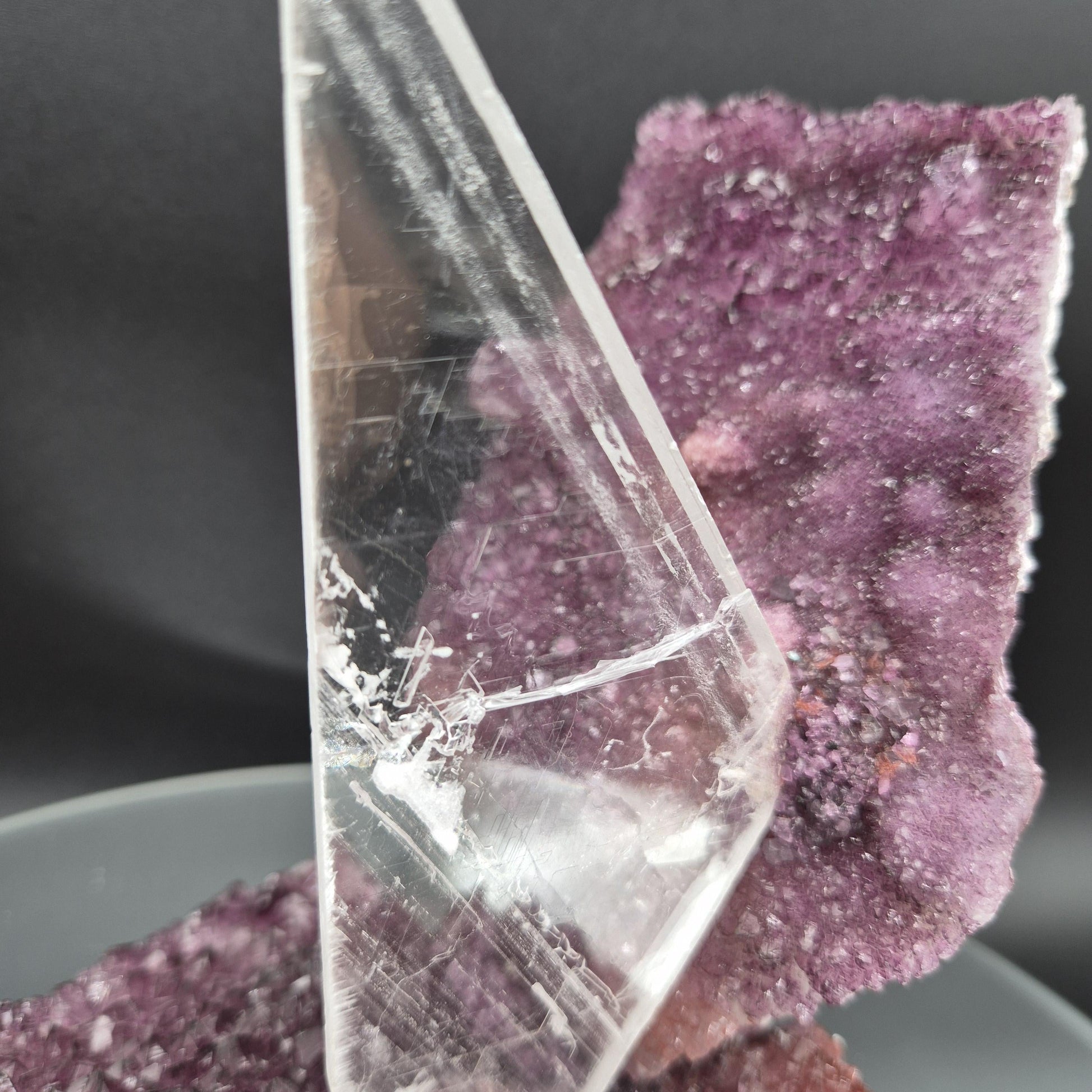 AAA+ Zeolite Amethyst Selenite Sculpture 7x7 | 2.5 lbs Crystal Cluster | Rare Mineral Specimen | Natural Home Decor | Healing Crystals Crystal Hoarder