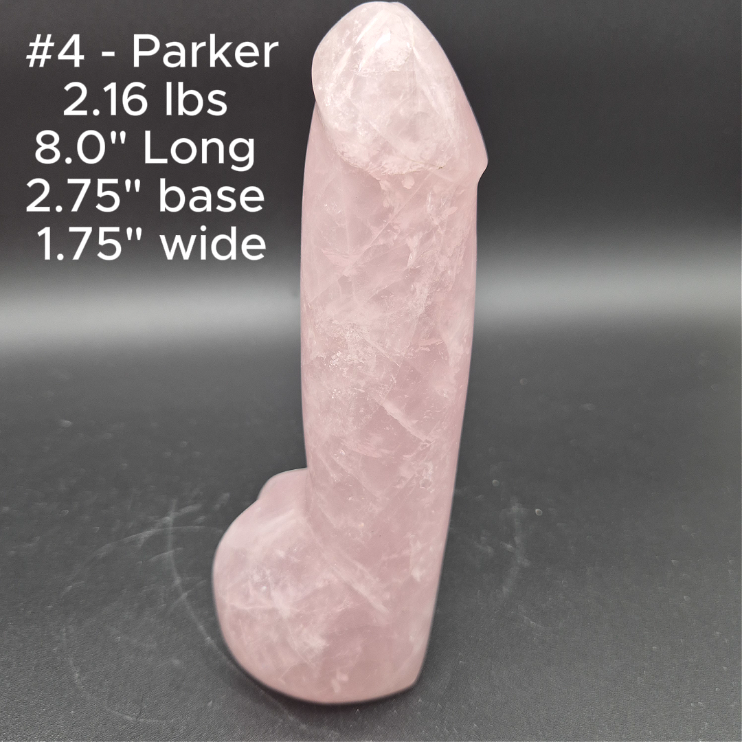 Hand Carved Rose Quartz Penis Sculpture Collection “Meet the P’s” | Pink Crystal Statement Decor | Unique Gift Idea Crystal Hoarder