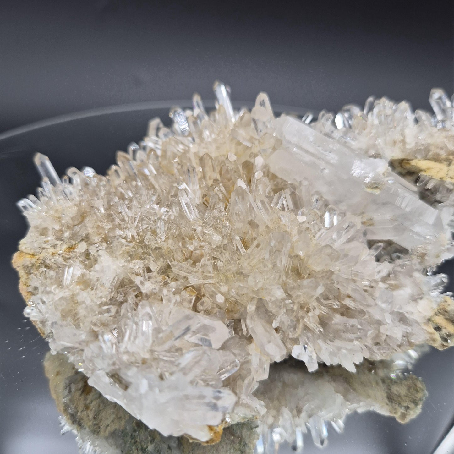 AAA+ Museum Quality Lemurian Quartz Cluster with Chlorite, Golden Healer & Double Terminated Tantric Point | 1.47 lbs Crystal Hoarder