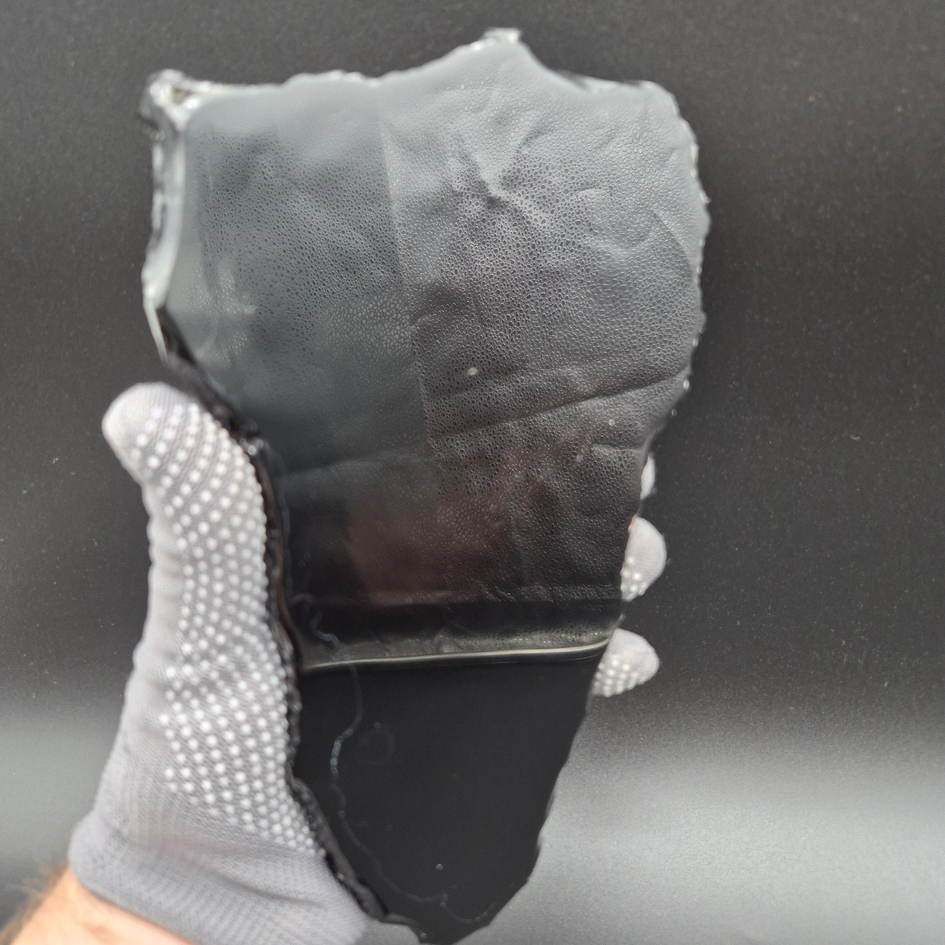 Black Obsidian Scrying Mirror 9x5 inch | Live Edge Polished Volcanic Glass Divination Mirror | 1.5 lbs Crystal Hoarder