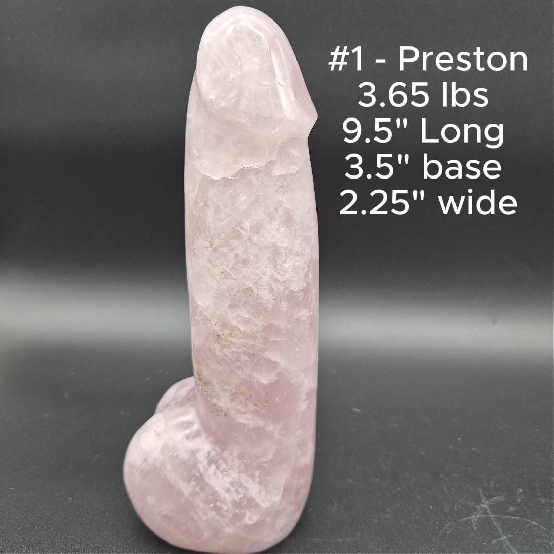 Hand Carved Rose Quartz Penis Sculpture Collection “Meet the P’s” | Pink Crystal Statement Decor | Unique Gift Idea Crystal Hoarder