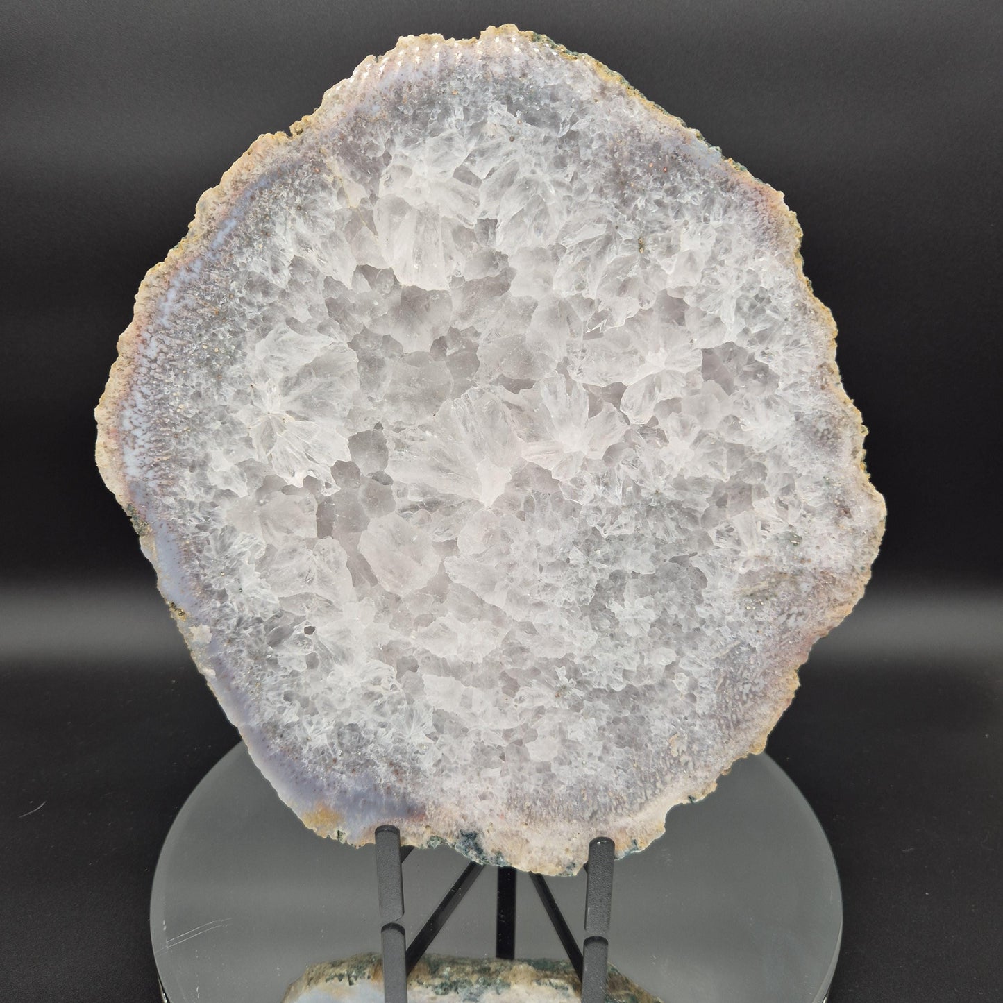 Huge Quartz Slab with Pink Amethyst and Agate Backlit Brazil 12x11x1.5 11.32 lbs Crystal Hoarder