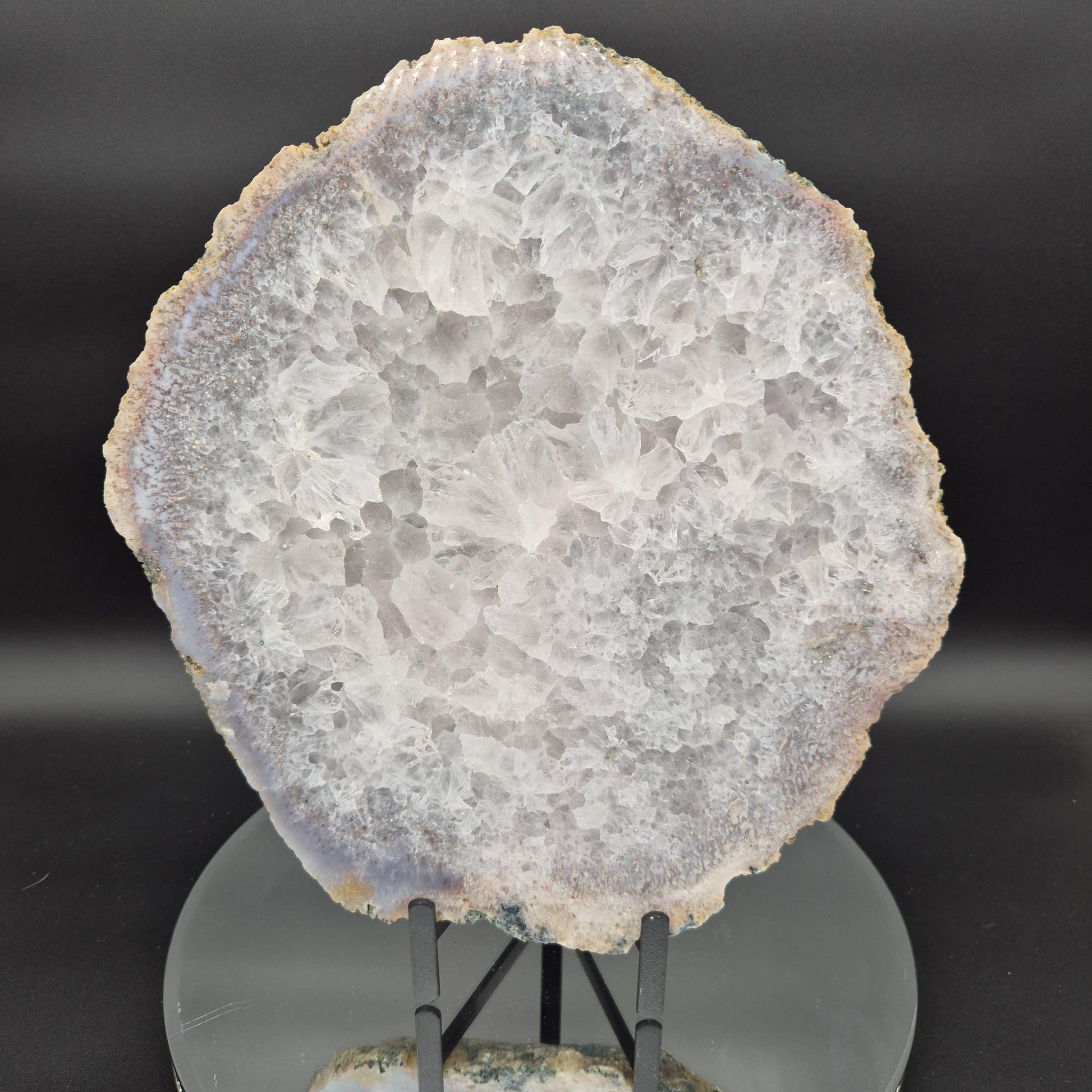 Huge Quartz Slab with Pink Amethyst and Agate Backlit Brazil 12x11x1.5 11.32 lbs Crystal Hoarder