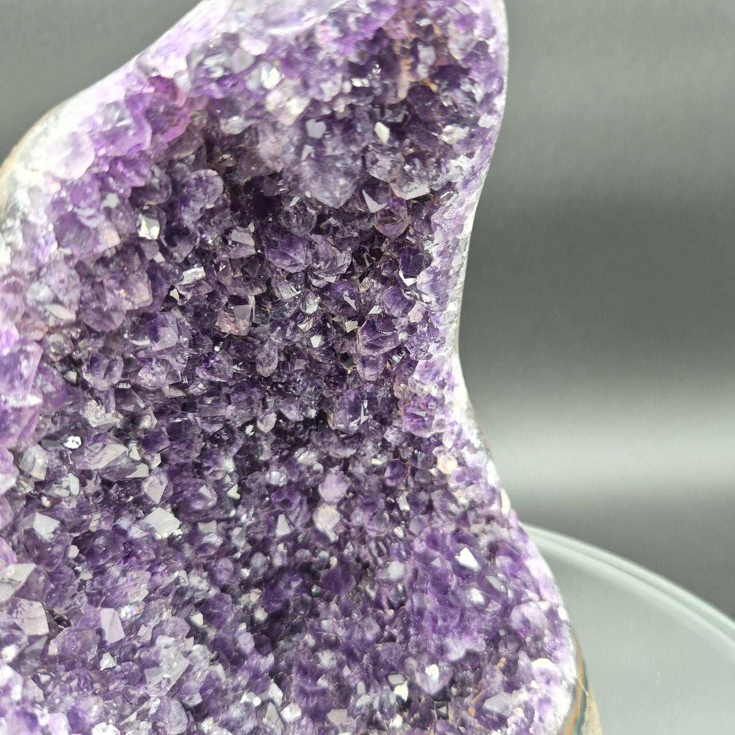 AAA+ Dark Purple Amethyst Curved Cathedral - Uruguay Specimen - 7.5 x 6 - 5.49 lbs - Collector Display Crystal Hoarder