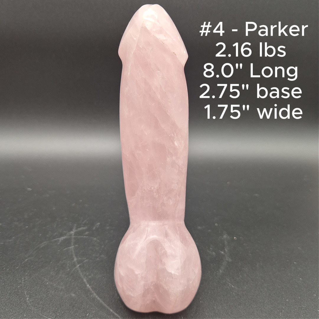 Hand Carved Rose Quartz Penis Sculpture Collection “Meet the P’s” | Pink Crystal Statement Decor | Unique Gift Idea Crystal Hoarder