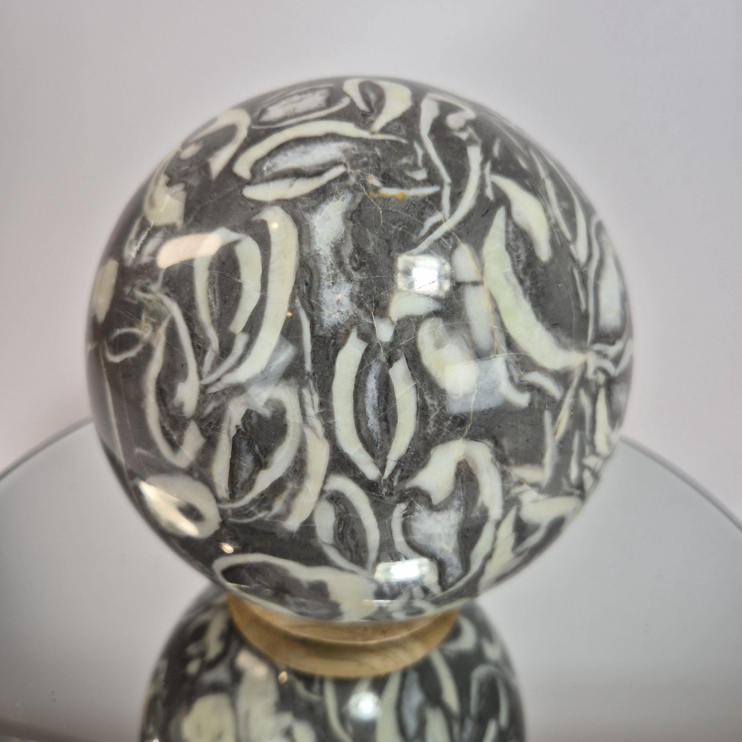 Thousand Eye Jasper Sphere - 10.5 lb  - Rare Polished Orb | Natural Pattern Jasper | Statement Mineral Sphere Crystal Hoarder